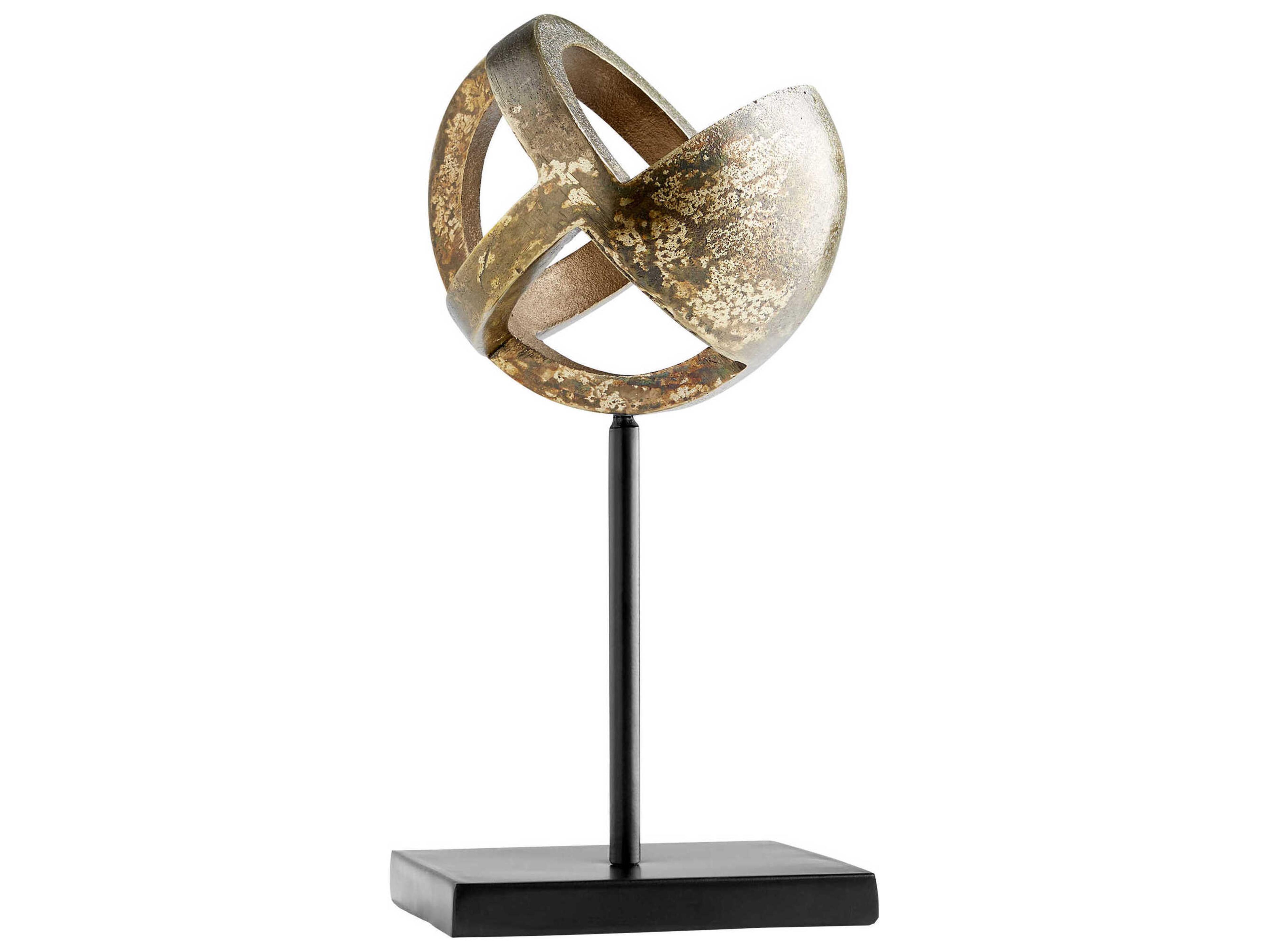 Cyan Design Grotto Antique Brass / Black 12" High Sculpture