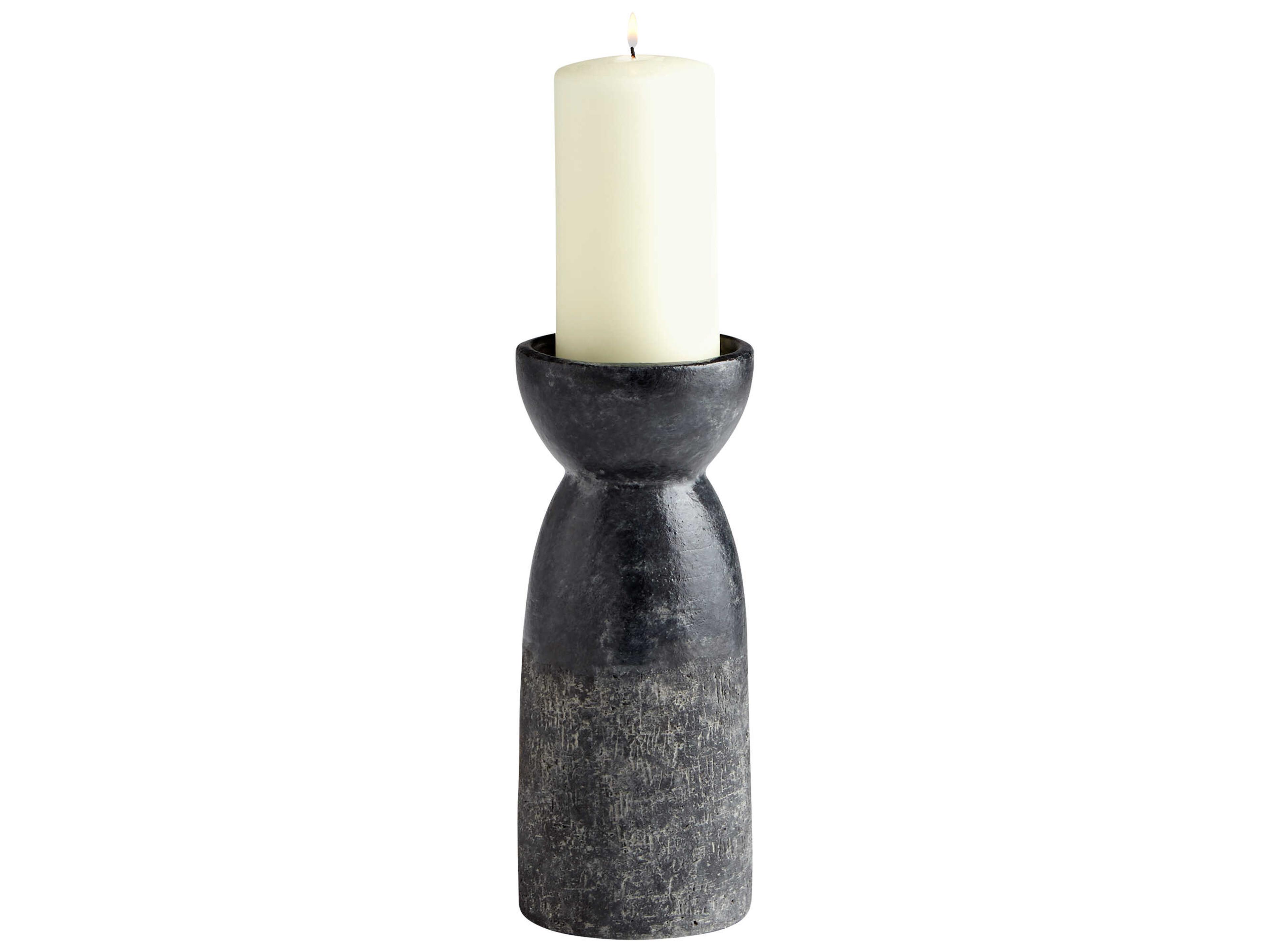 Escalante Black 10" High Candle Holder