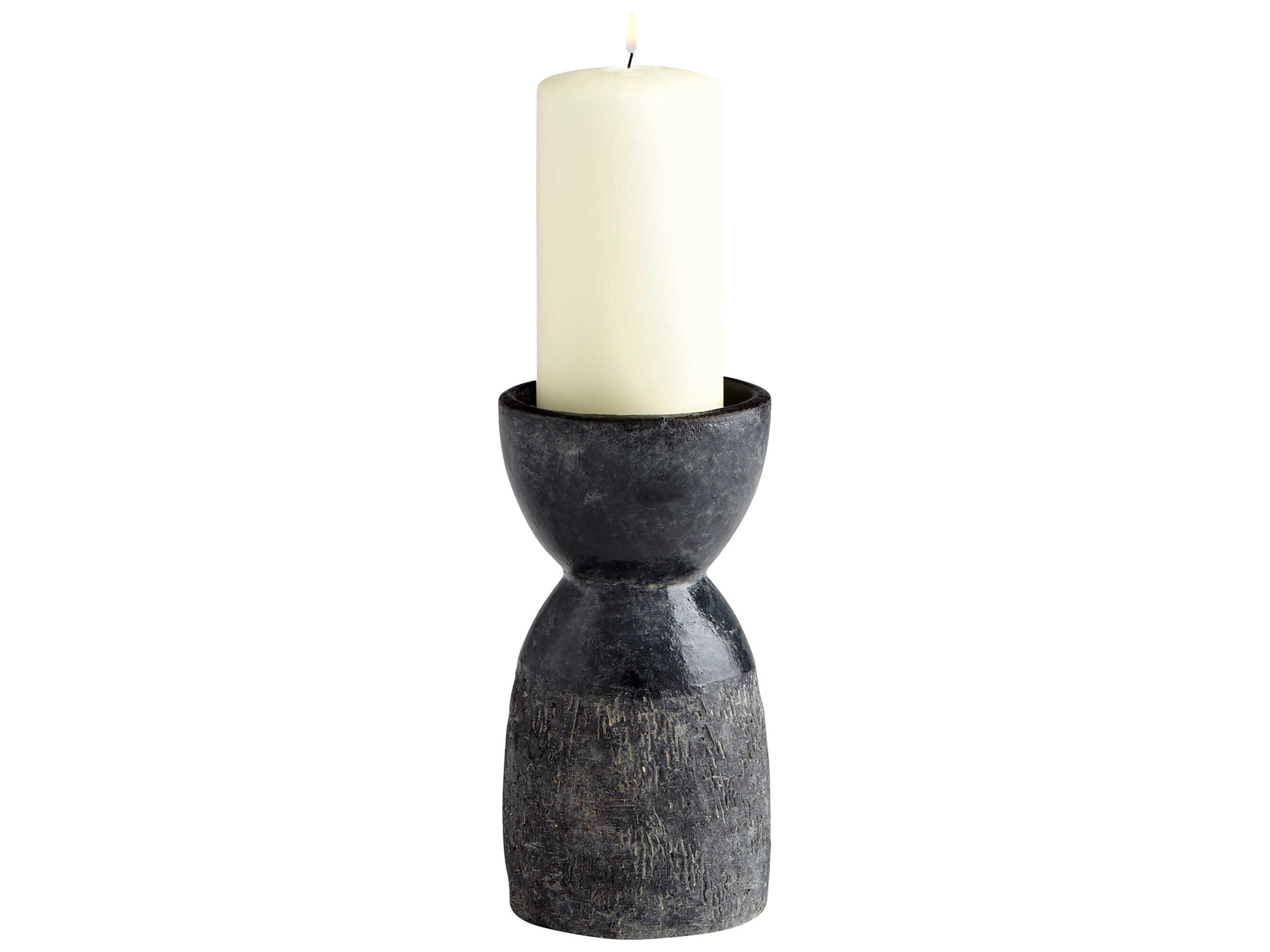 Escalante Black 8" High Candle Holder