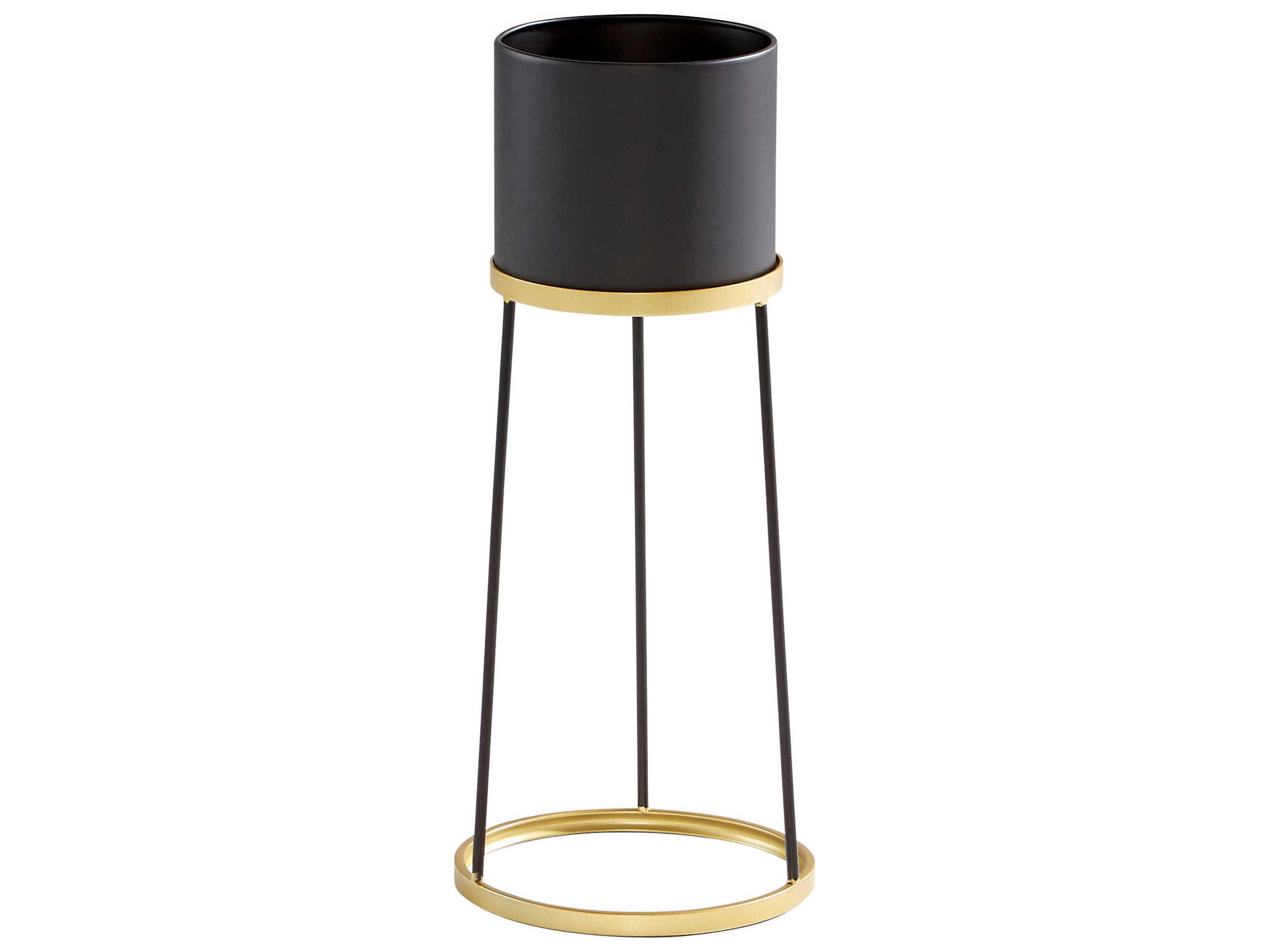 Liza Gold / Black 28" High Plant Stand