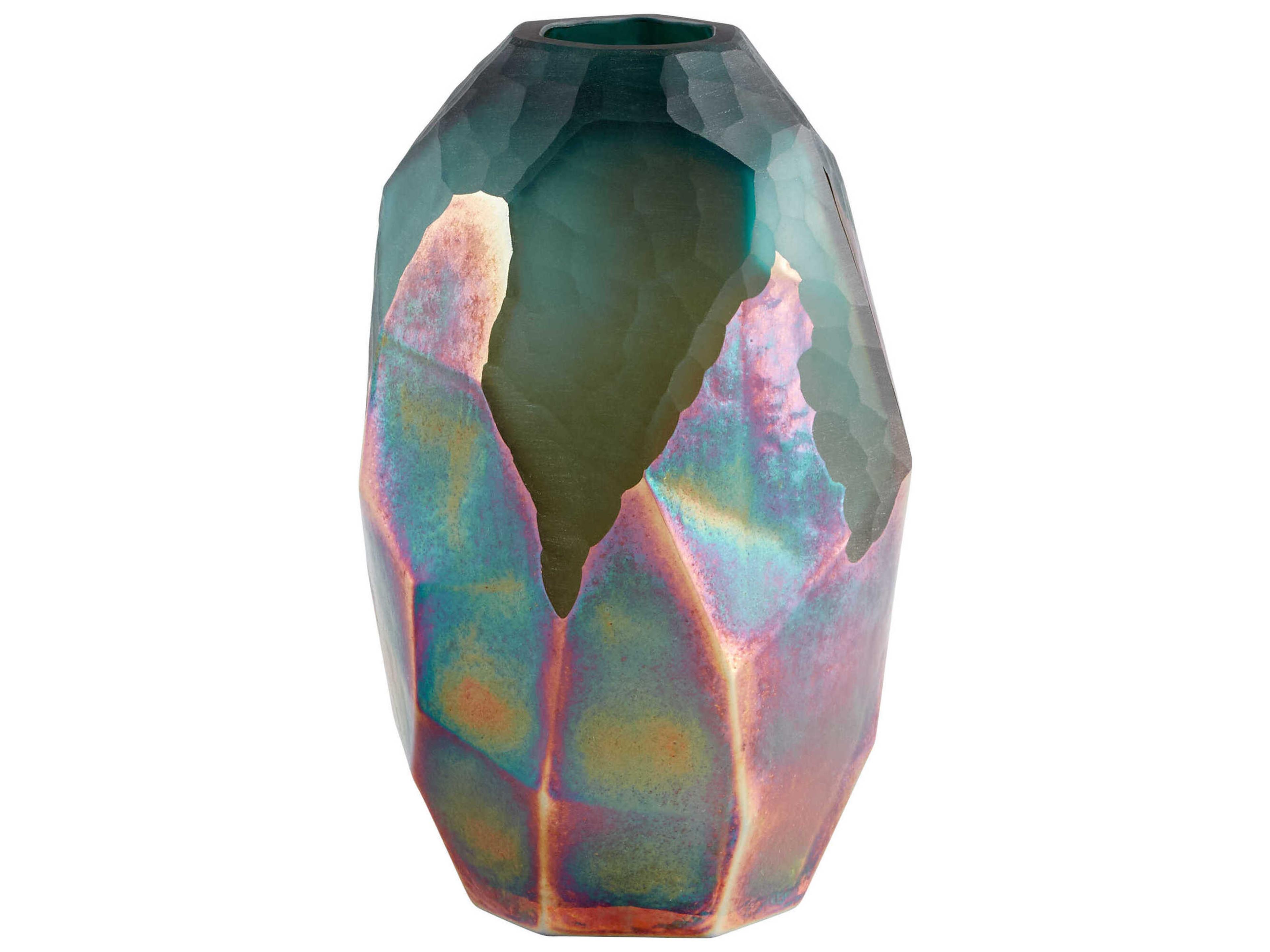 Cyan Design Roca Verde Green / Gold 11" High Vase