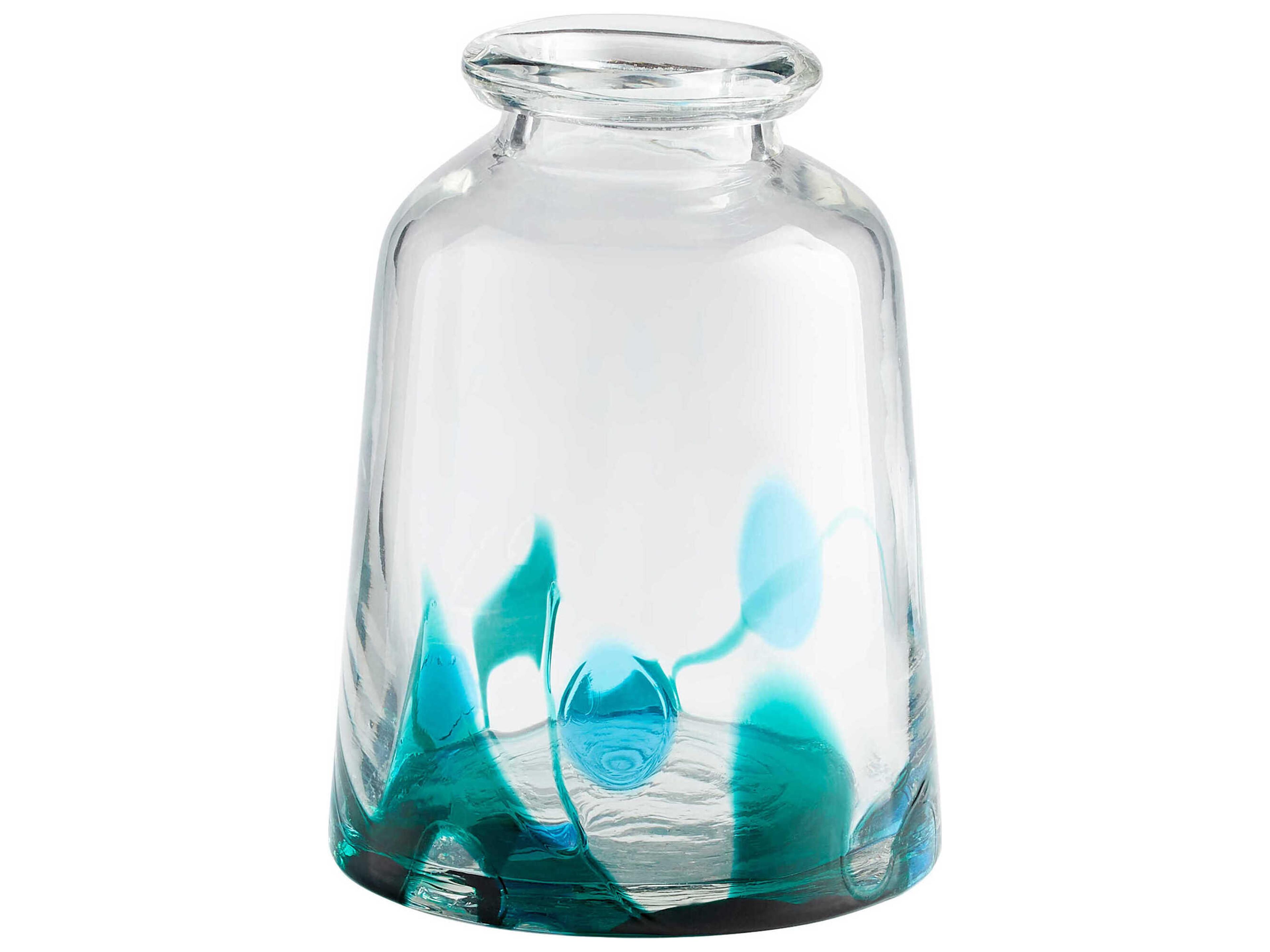 Cyan Design Tahoe Blue / Clear 12" High Vase