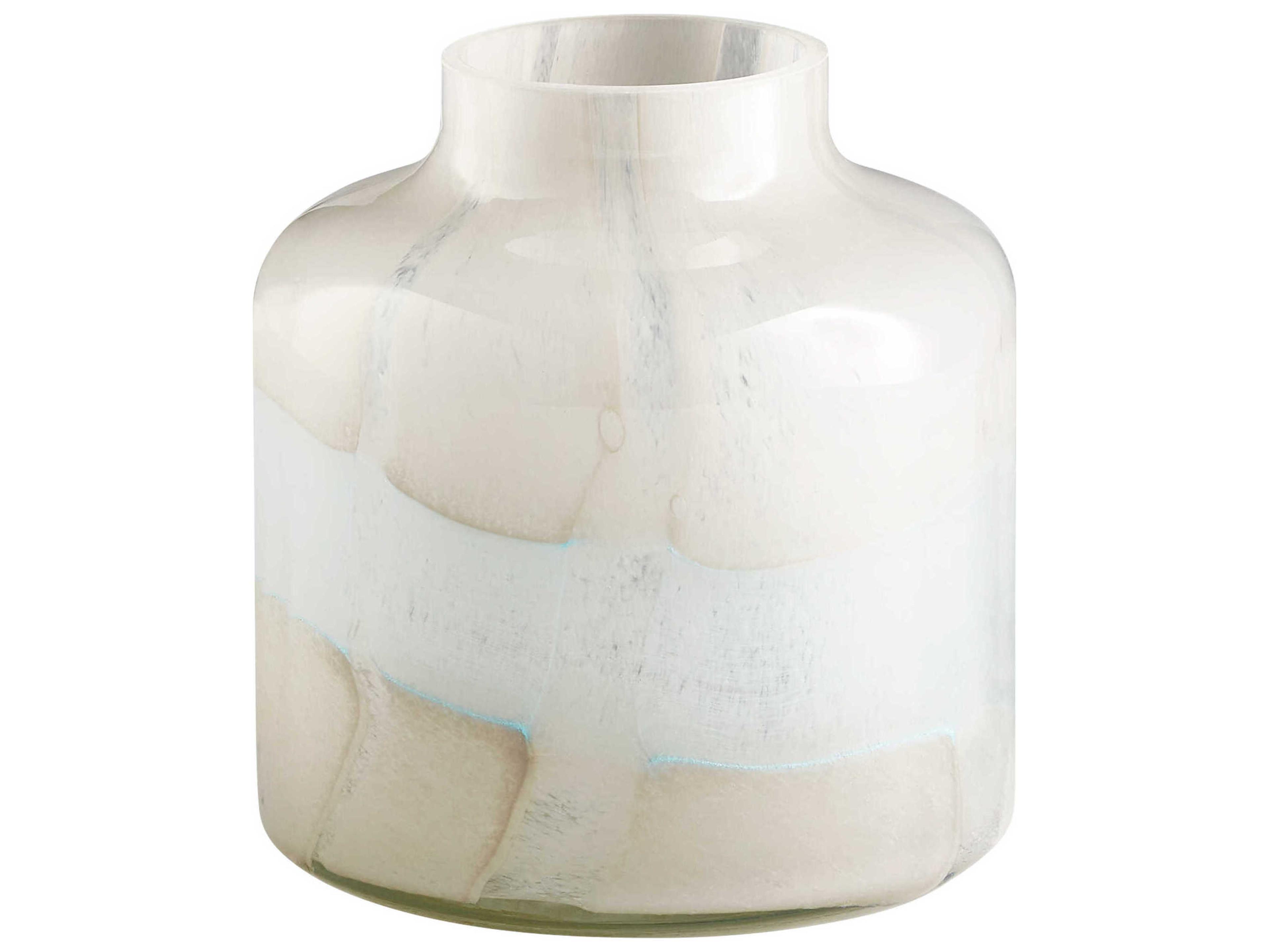 Cyan Design Lucerne Tan / Aqua 8" High Vase