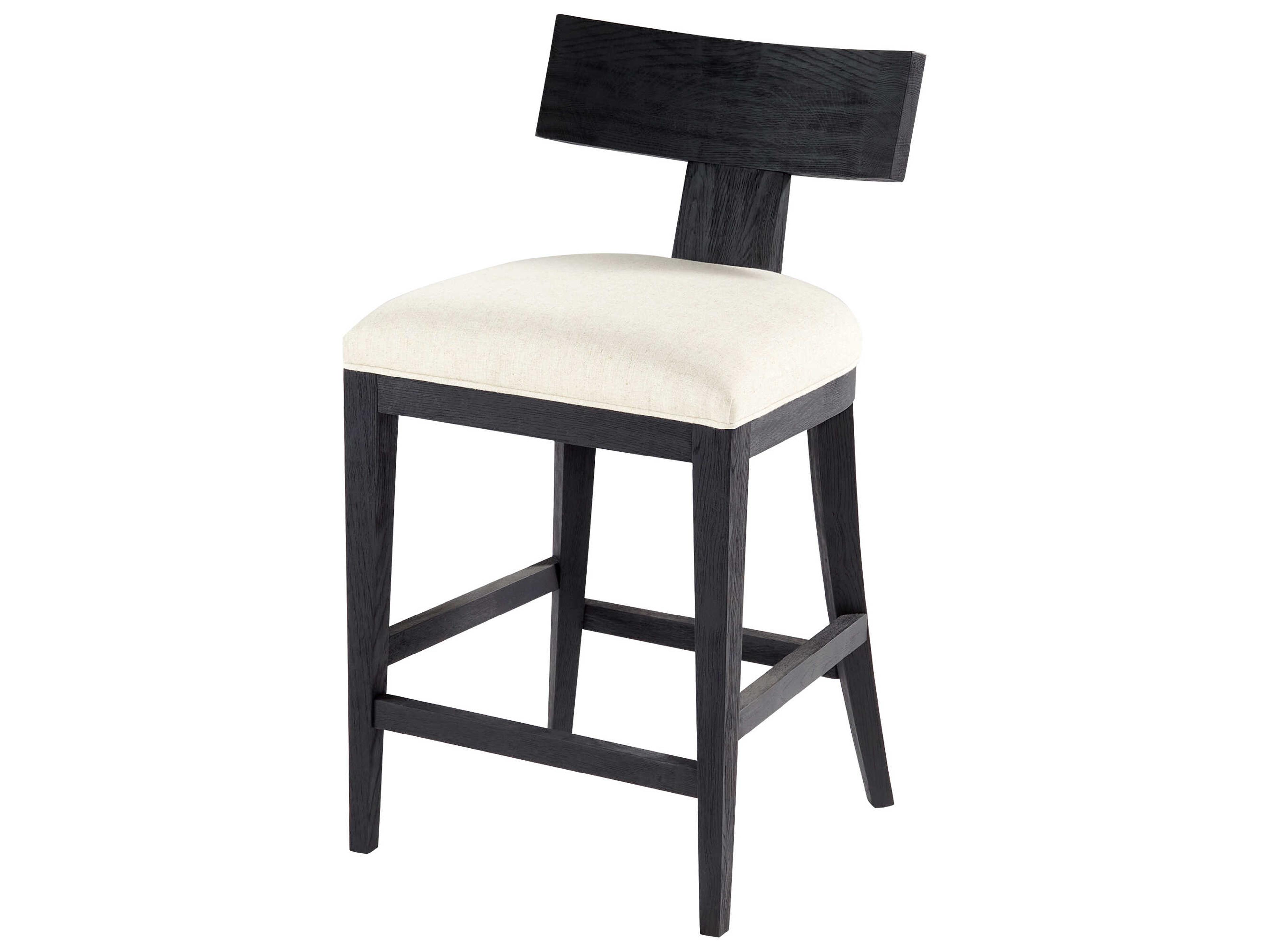 Upholstered Black Counter Stool