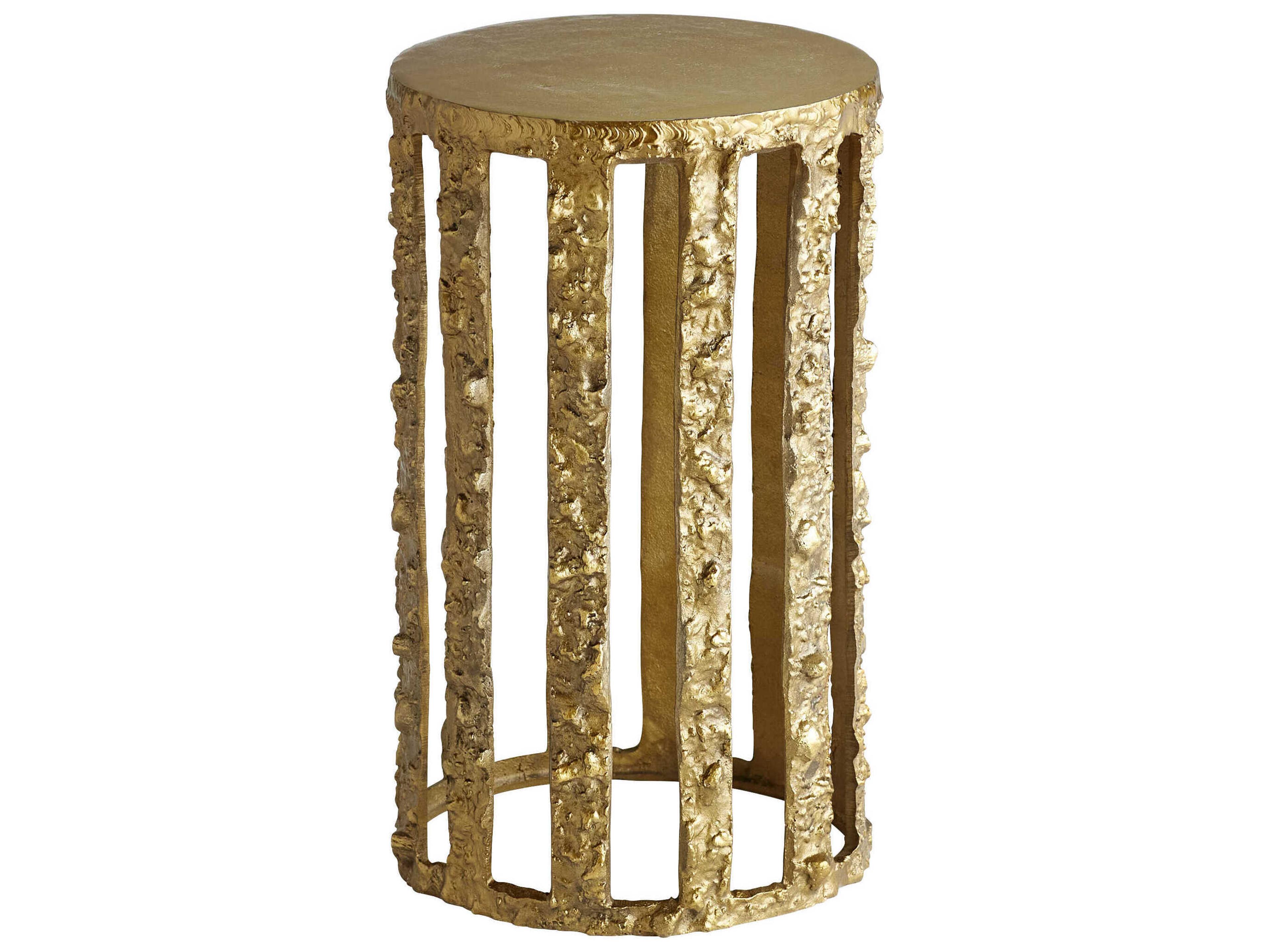 Cyan Design Round Metal Gold End Table