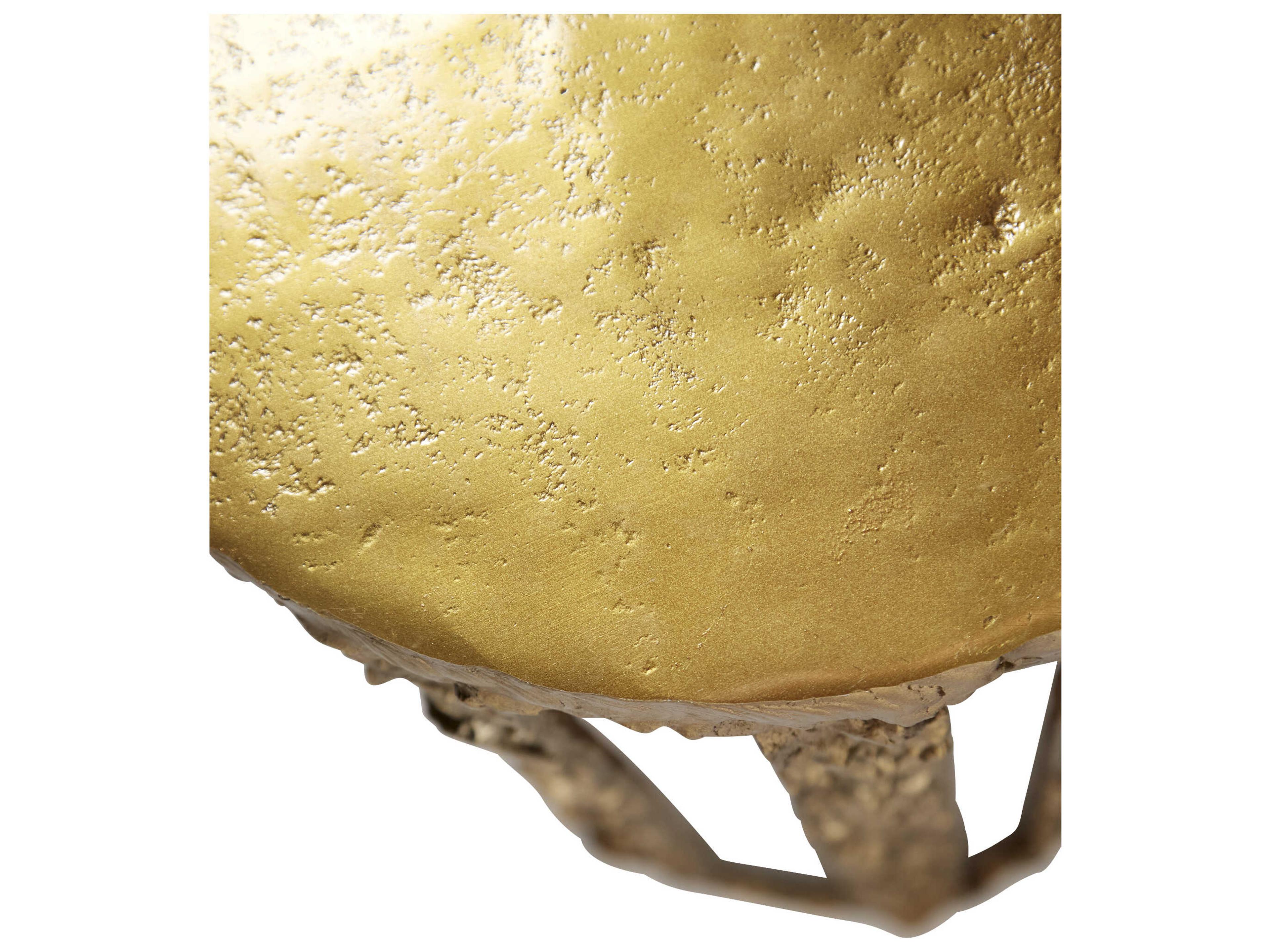 Cyan Design Round Metal Gold End Table