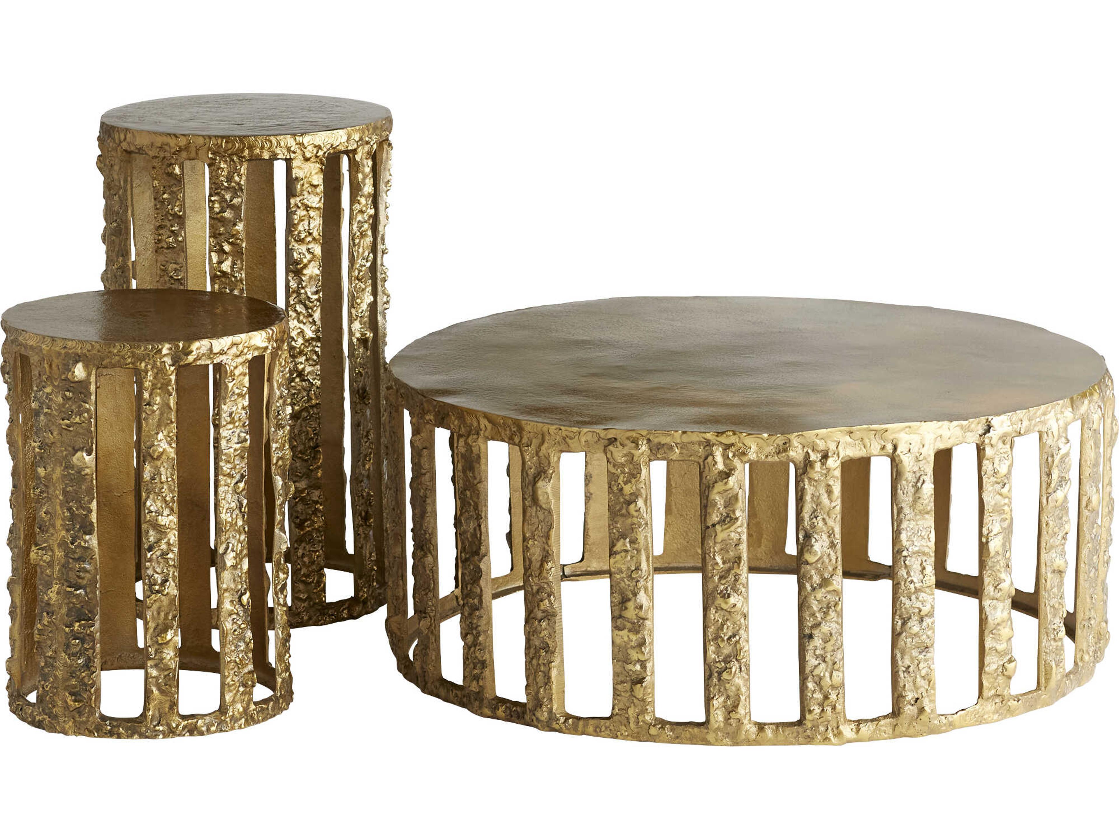 Cyan Design Round Metal Gold End Table