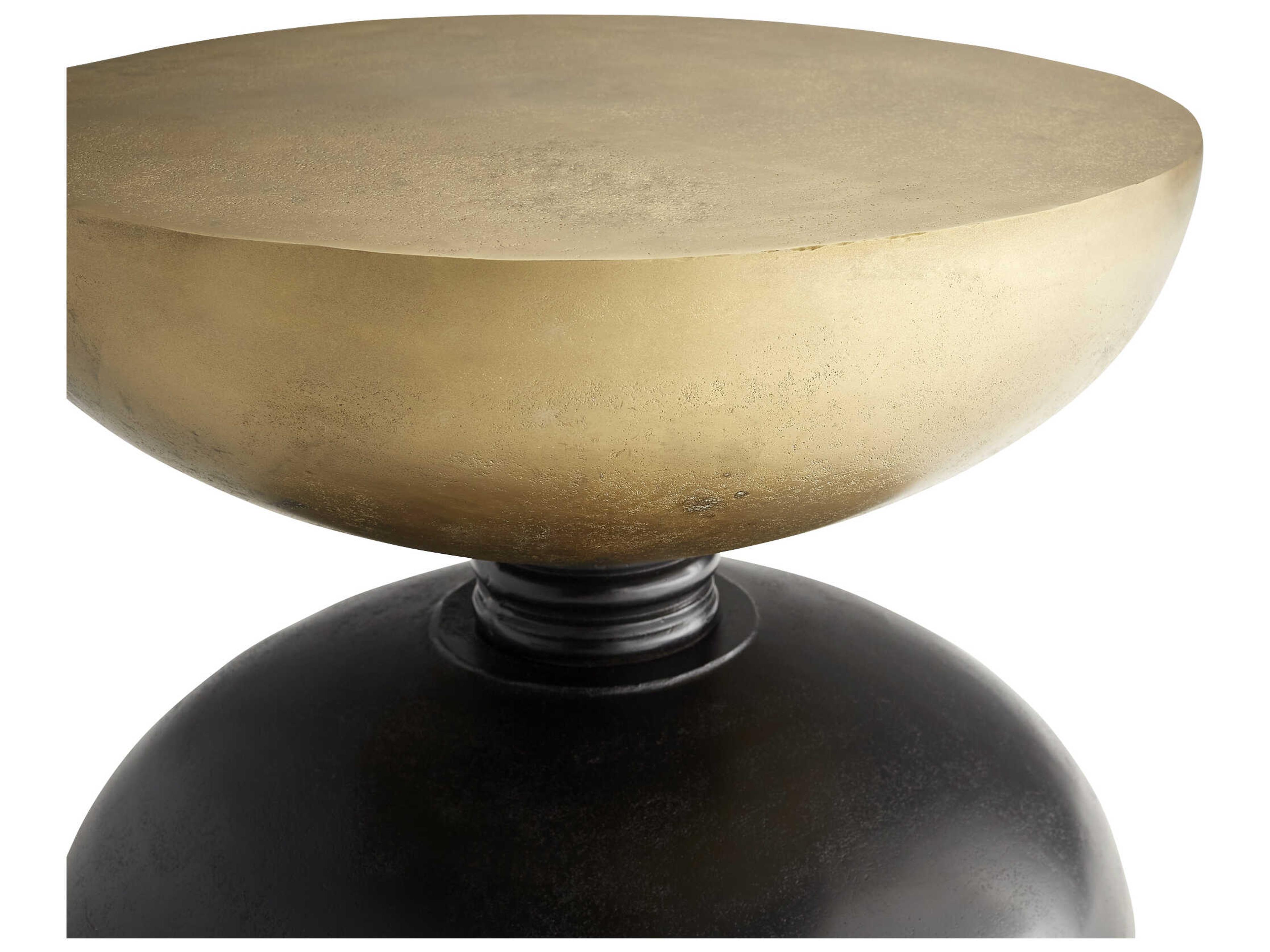 Cyan Design Round Metal Noir Gold End Table
