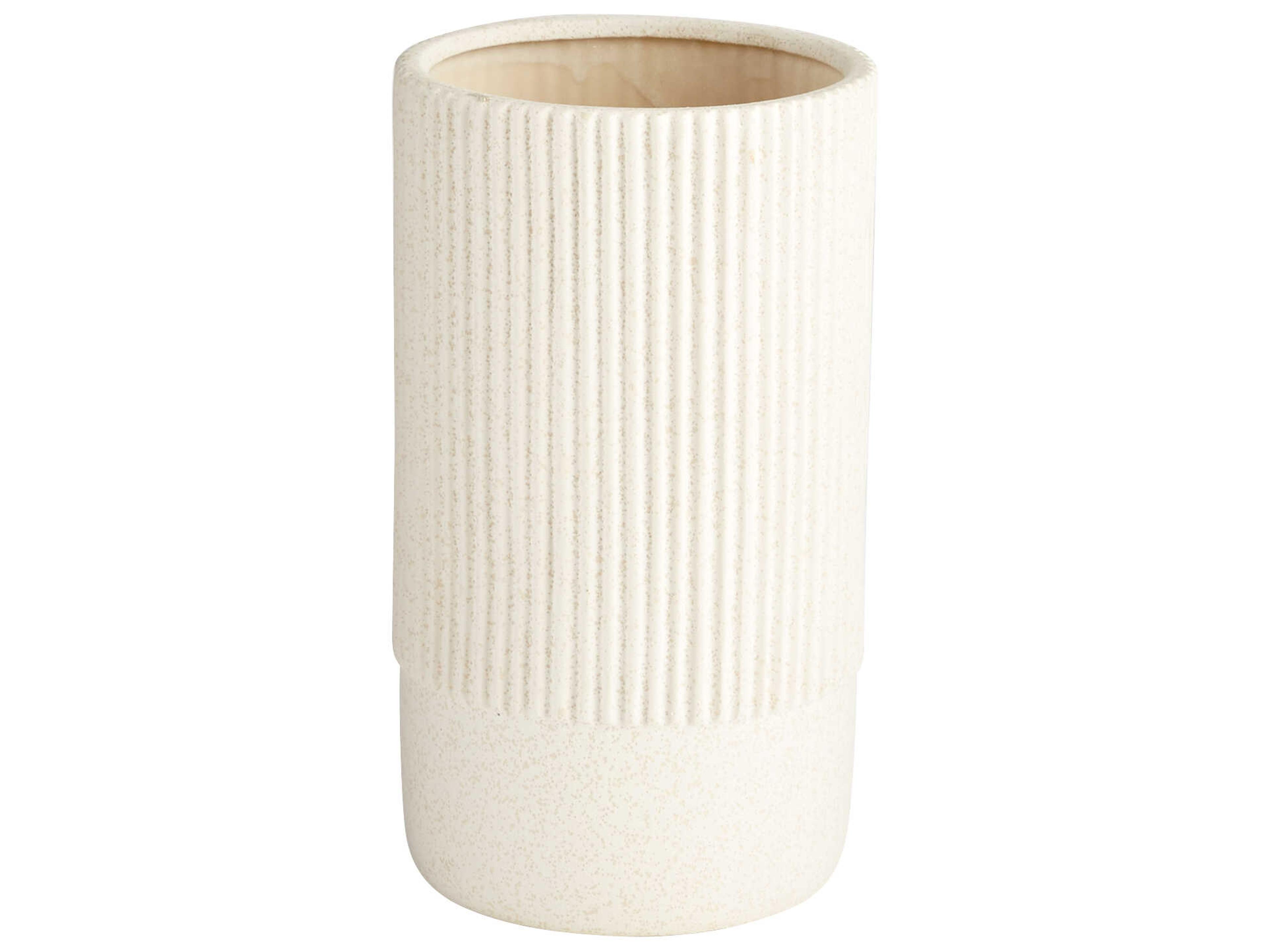 Harmonica White 12" High Vase