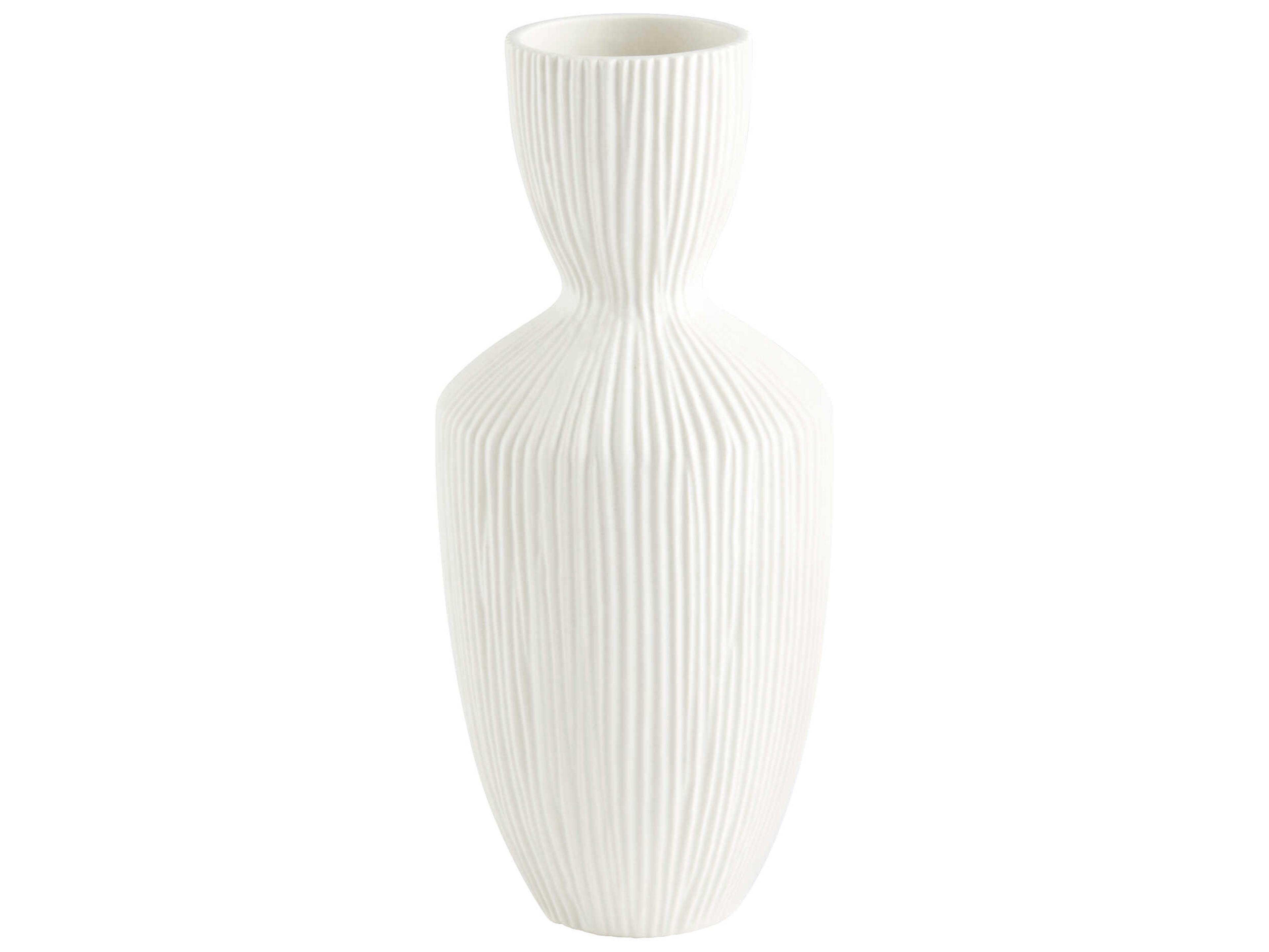 Bravo White 14" High Vase