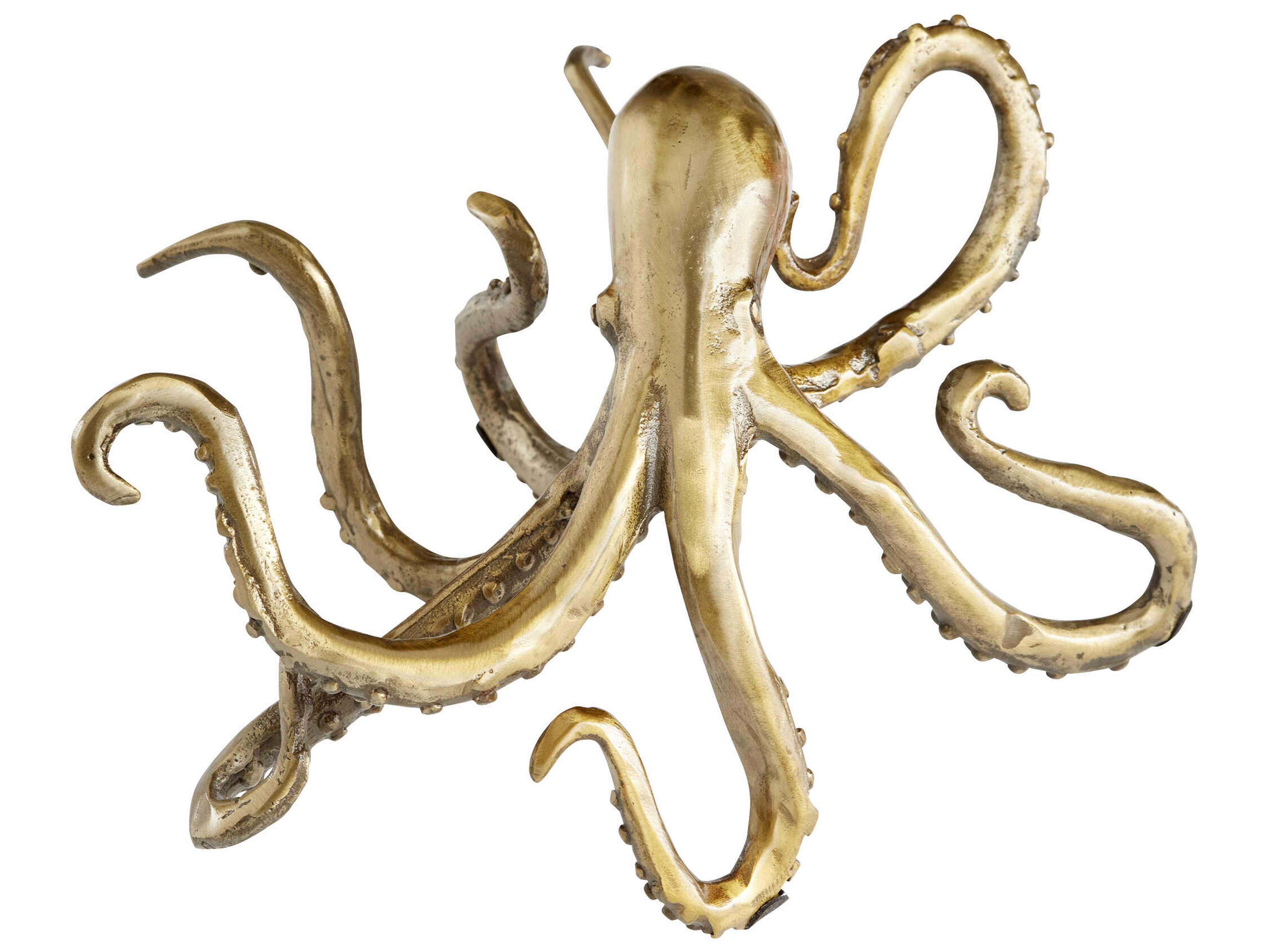 Cyan Design Octopus Aged Brass Sculpture