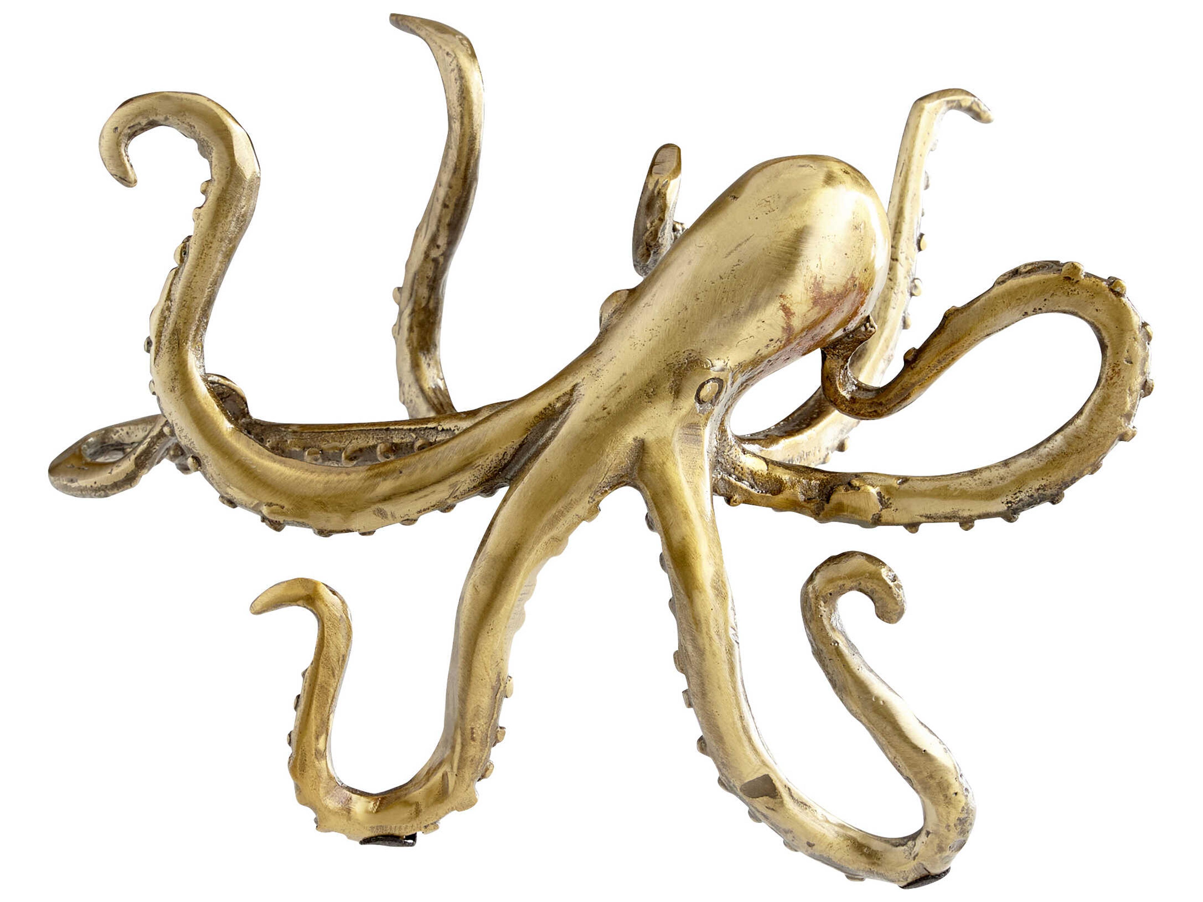 Cyan Design Octopus Aged Brass Sculpture