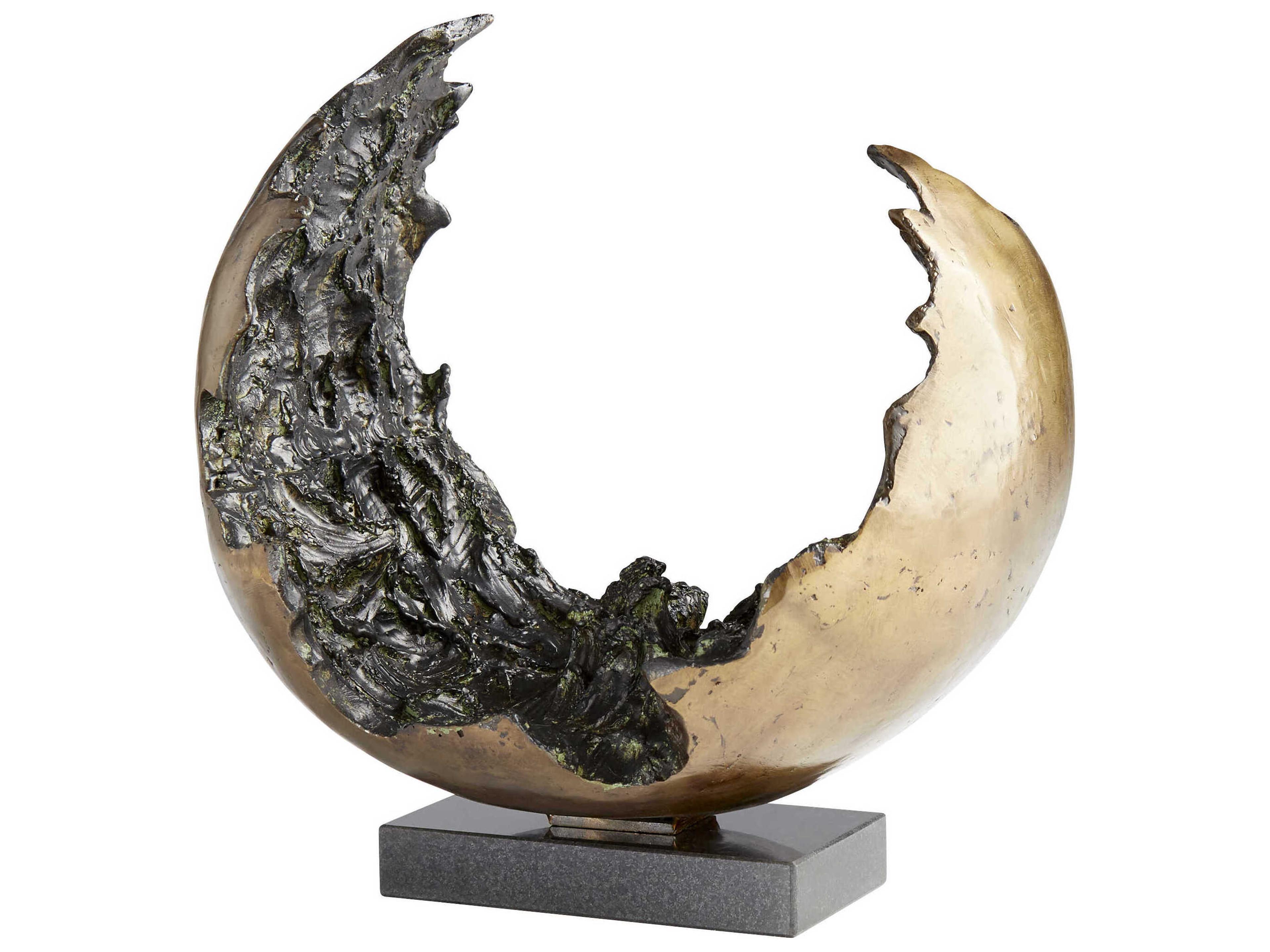 Cyan Design Concentric Chaos Gold / Black Sculpture