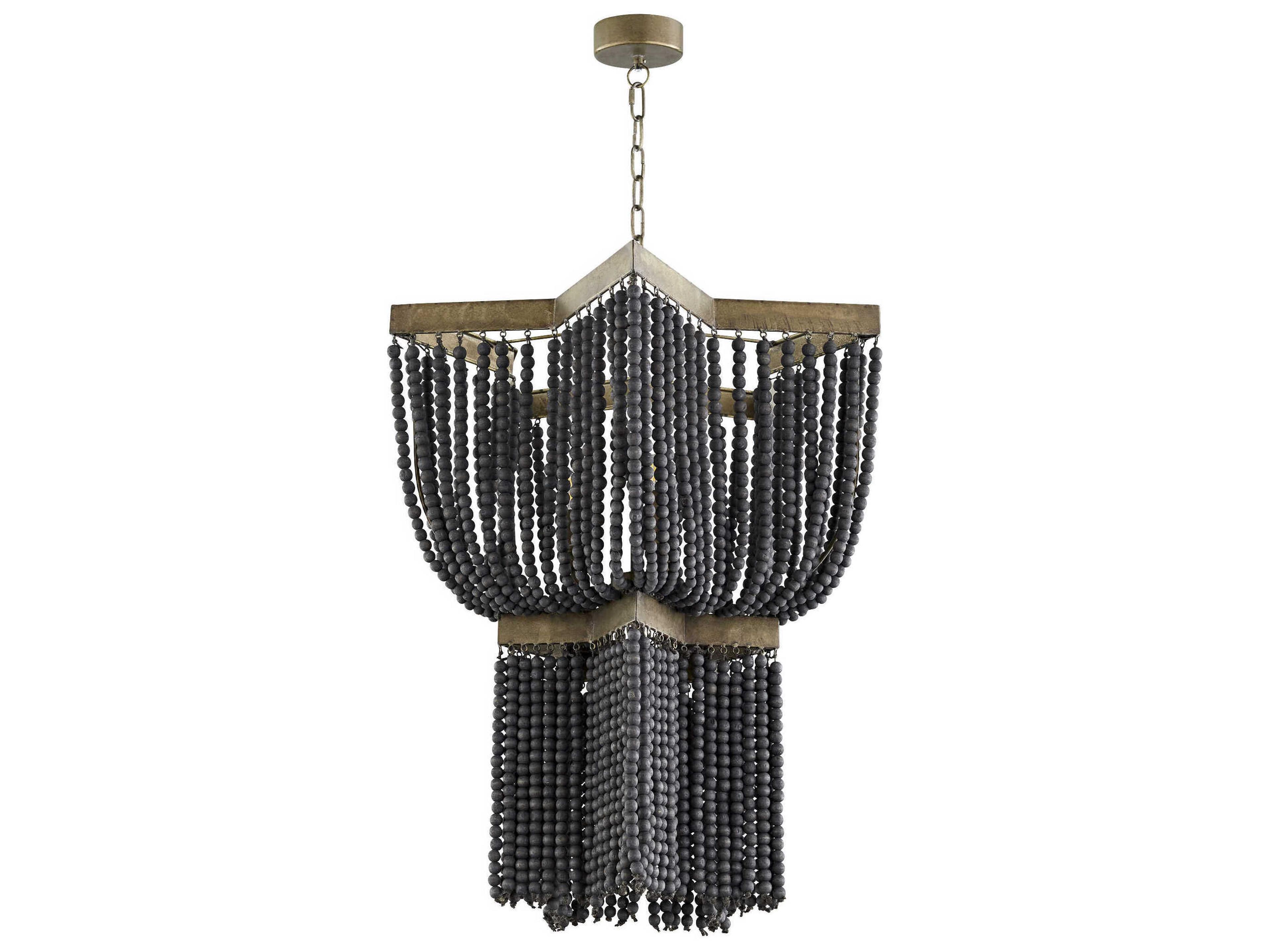 Estrella 3-Light Tinted Raw Iron Black Pendant