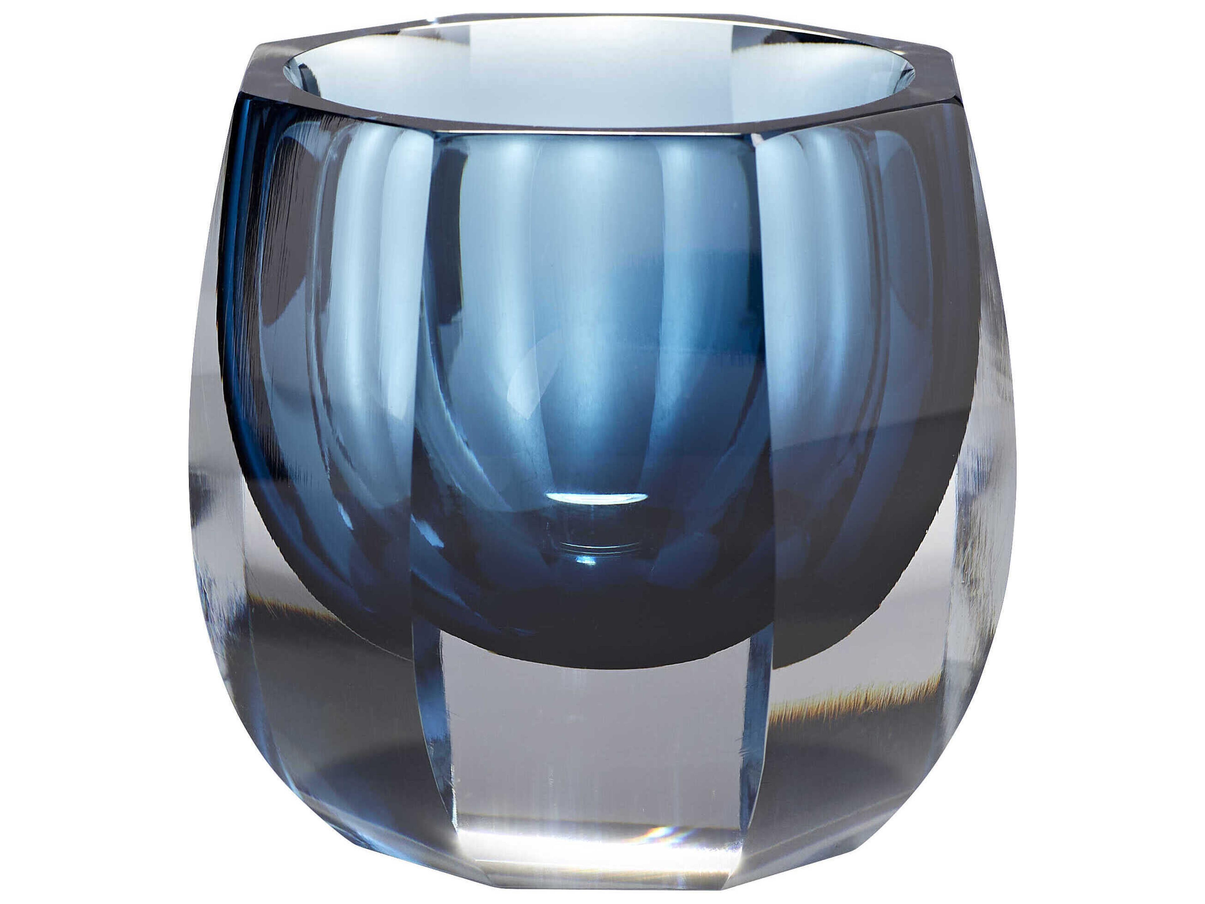 Cyan Design Azure Oppulence Blue / Clear 4" Vase