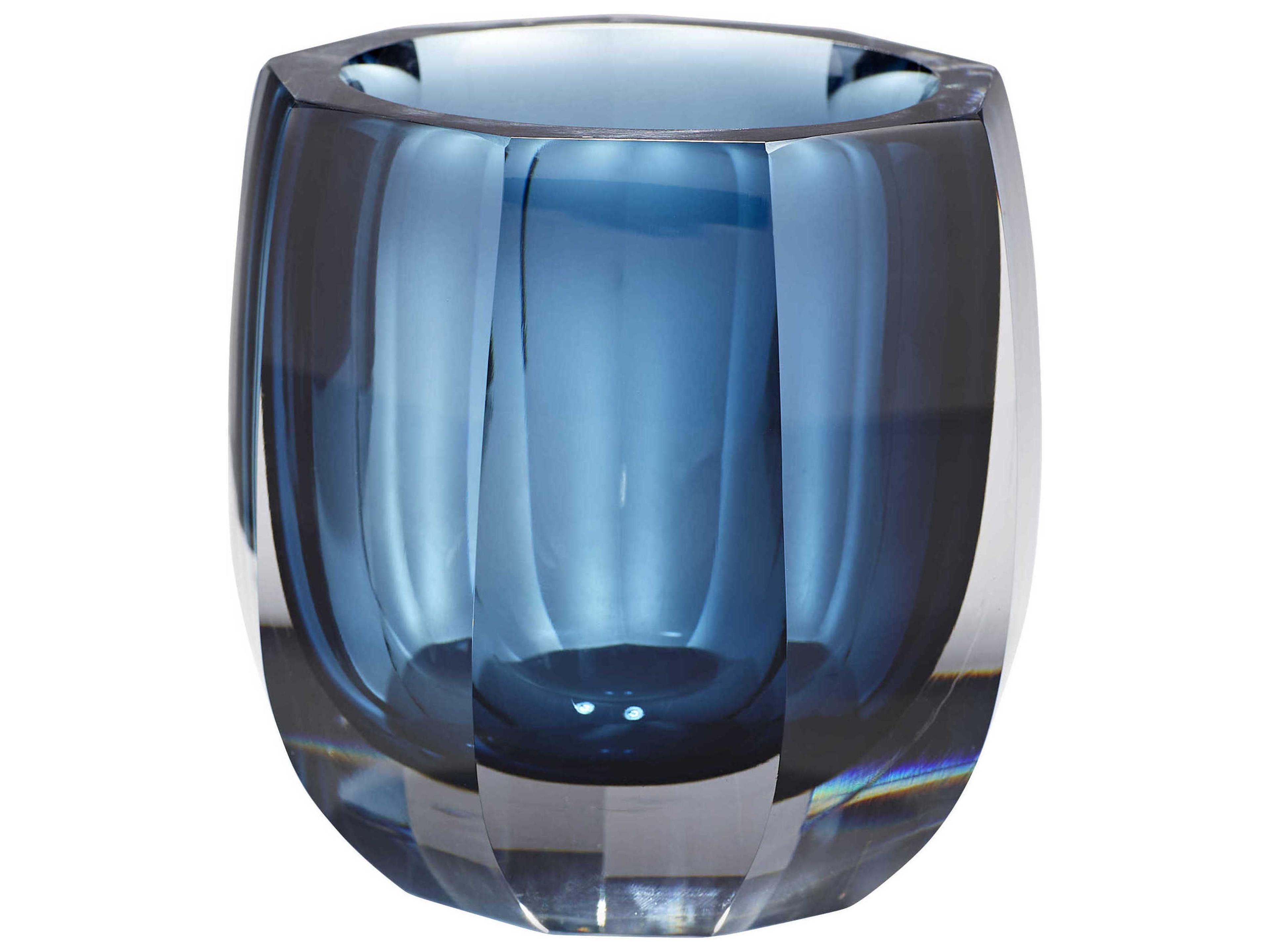 Azure Oppulence Blue / Clear 5" Vase