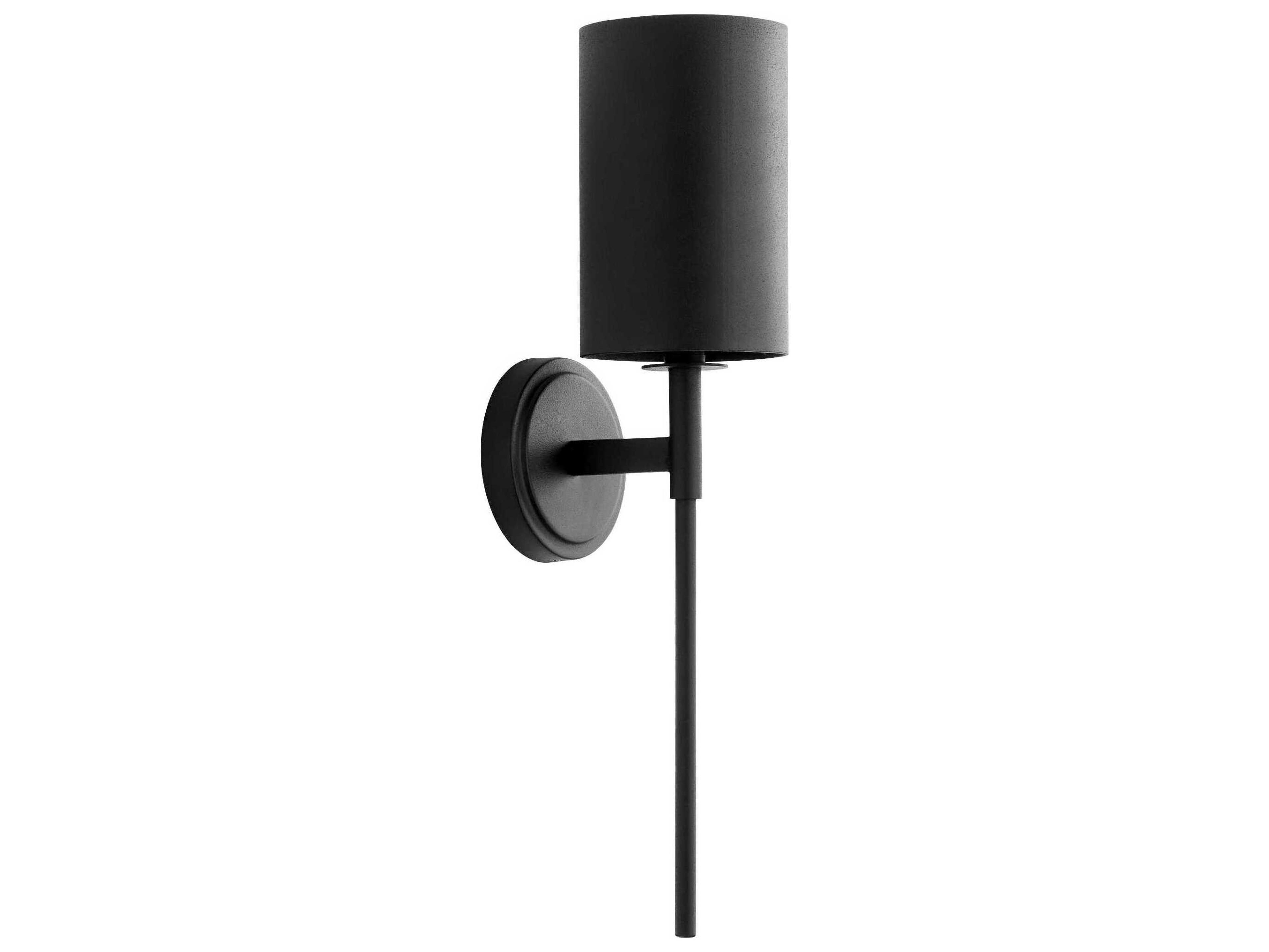 1-Light Noir Black Wall Sconce