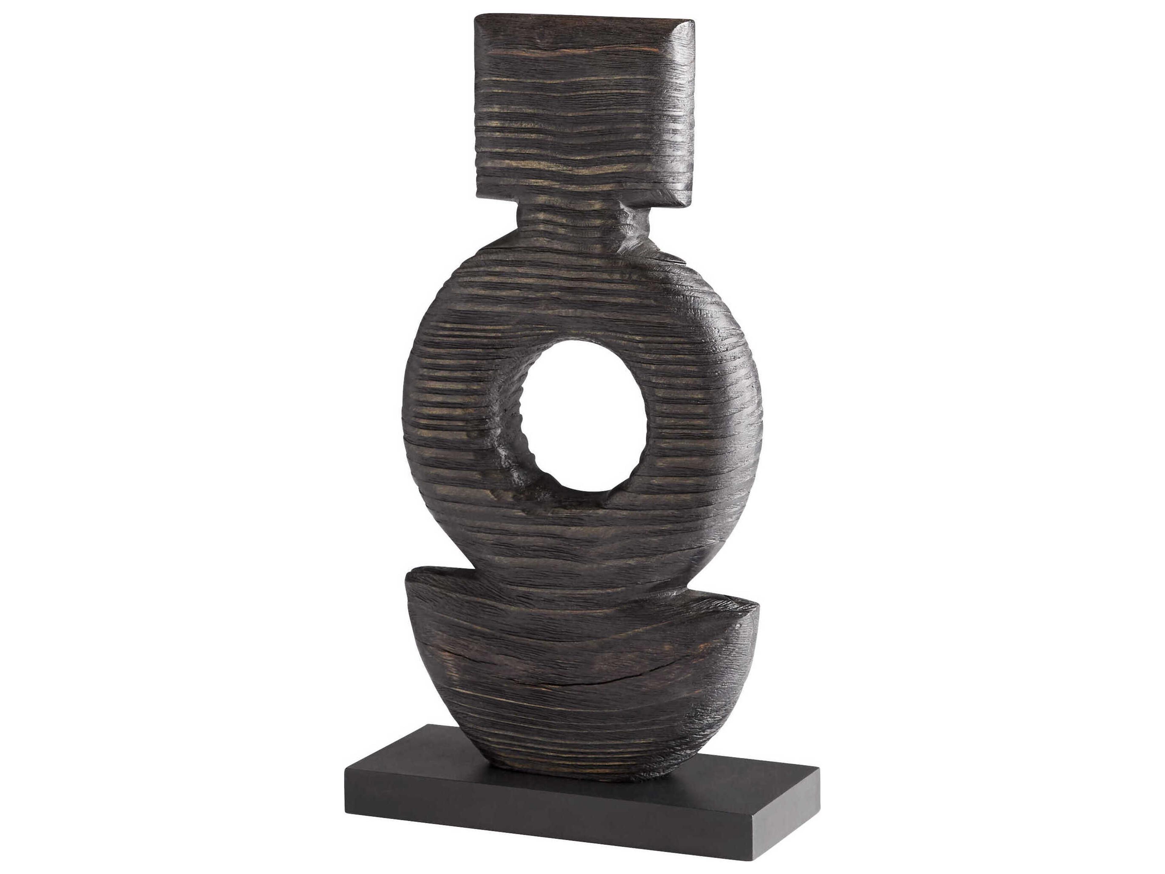 Cyan Design Dark Oval Black Sculpture