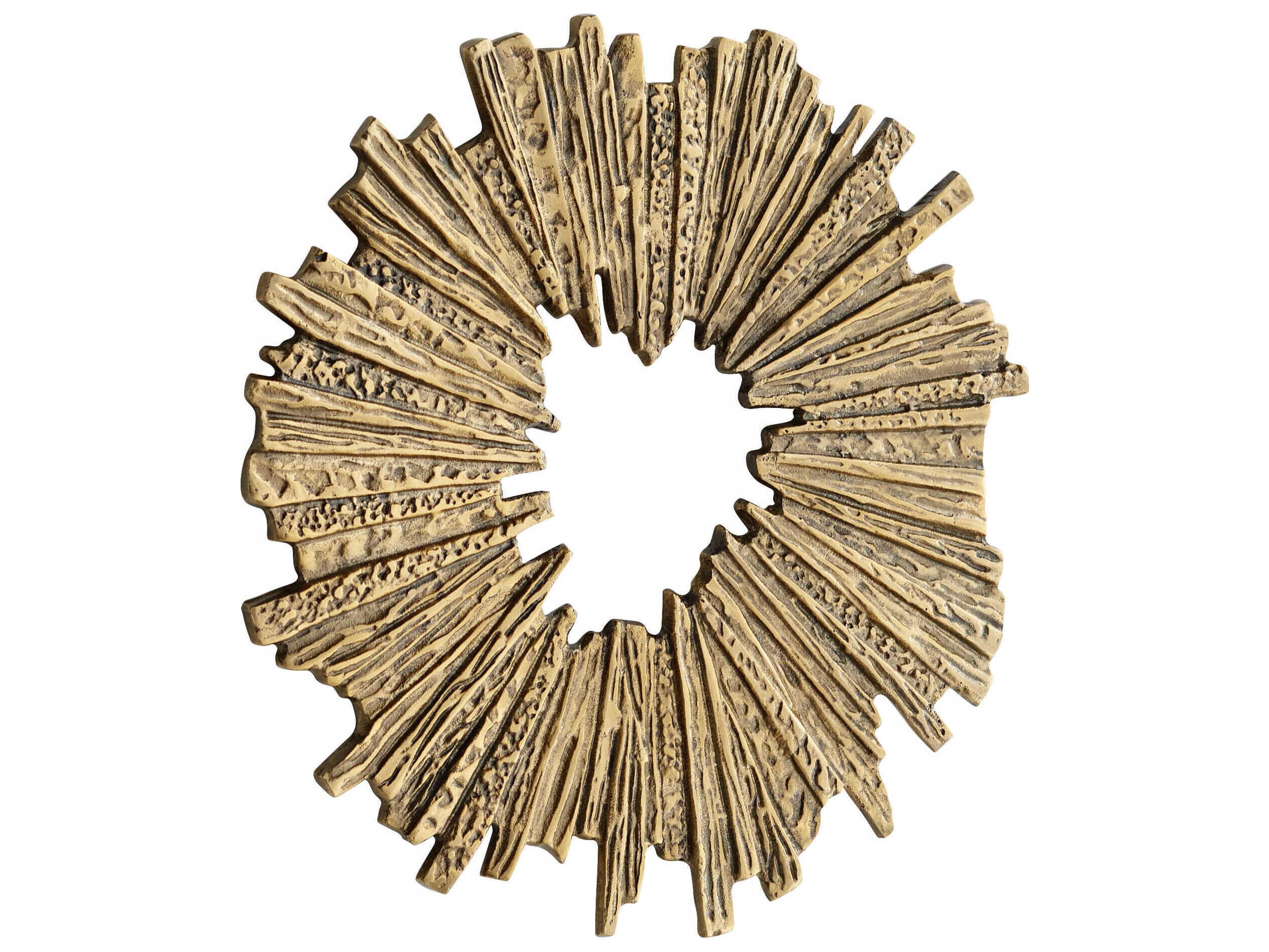 Cyan Design Abra Antique Brass 18" Metal Wall Art