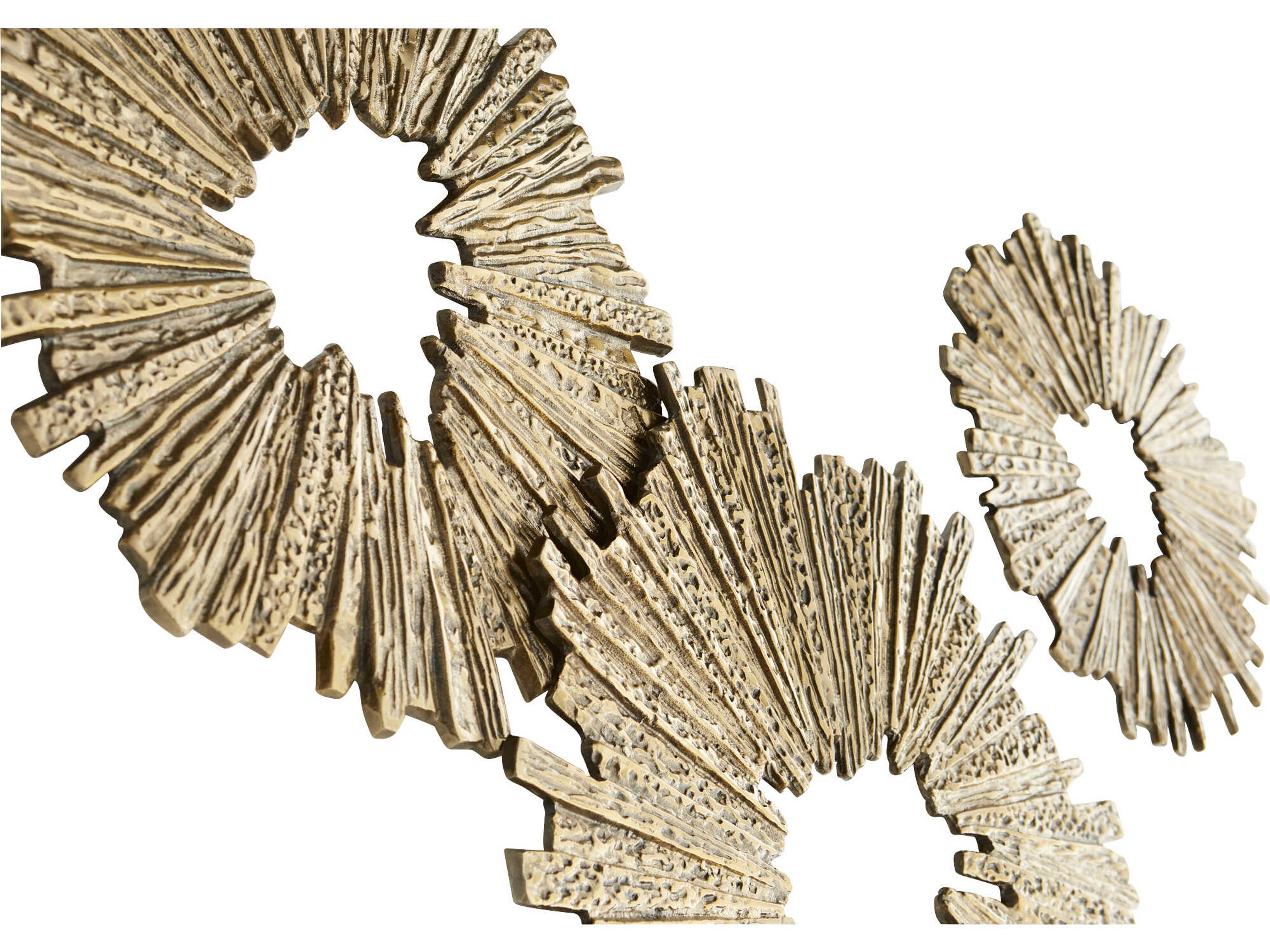 Cyan Design Abra Antique Brass 18" Metal Wall Art