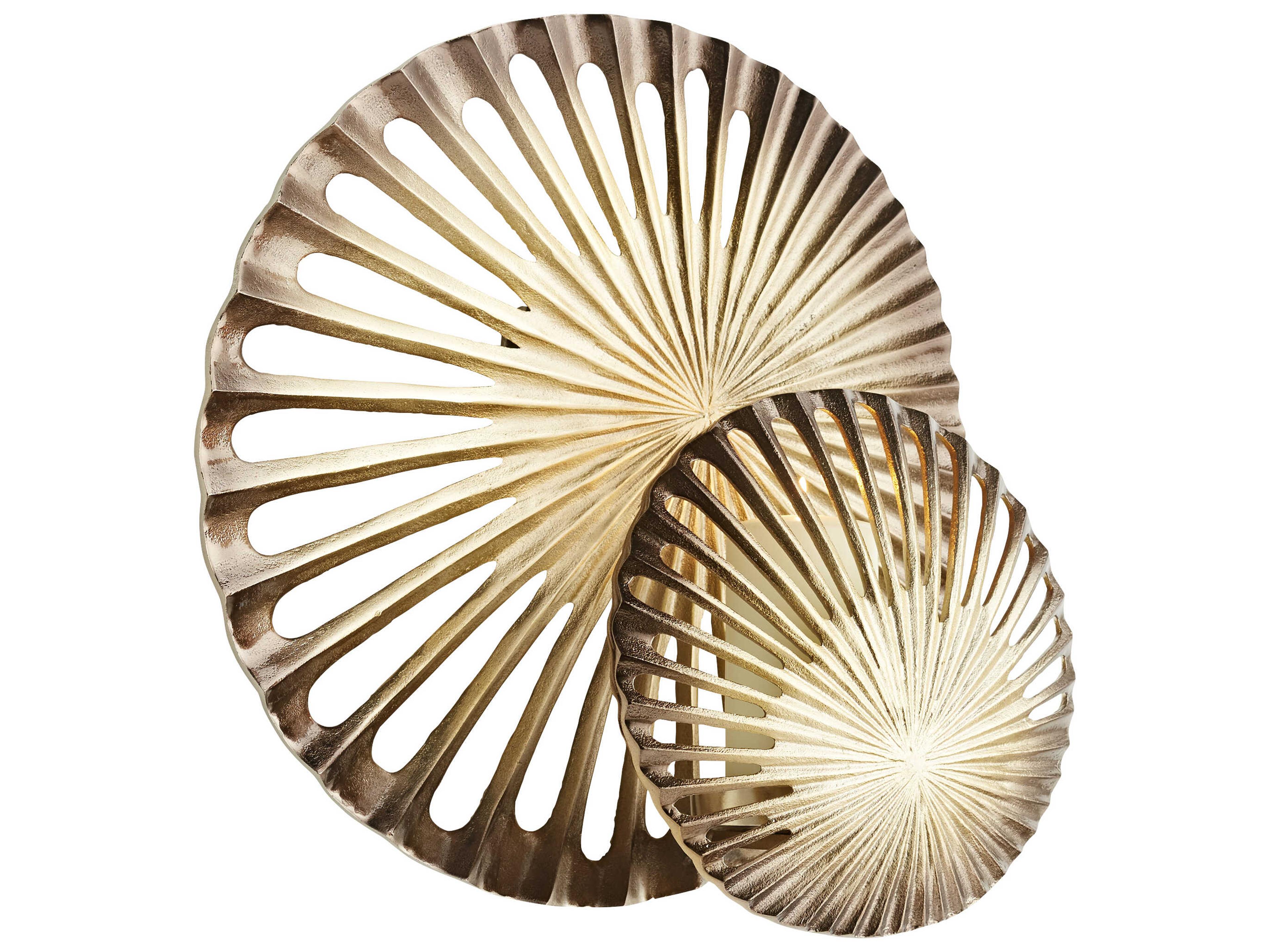 Cyan Design Spatial Antique Brass Metal Wall Art Set of 2