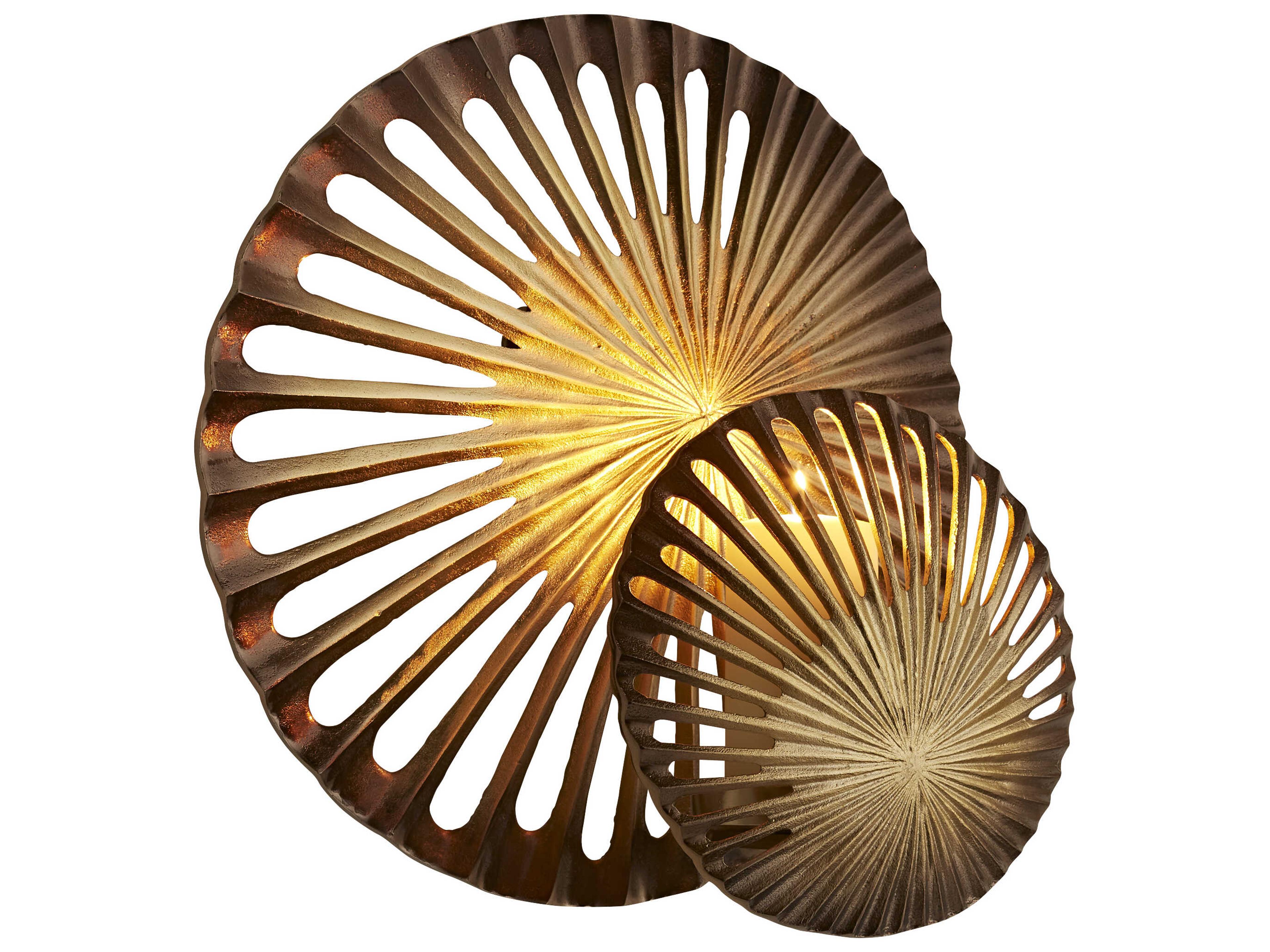 Cyan Design Spatial Antique Brass Metal Wall Art Set of 2