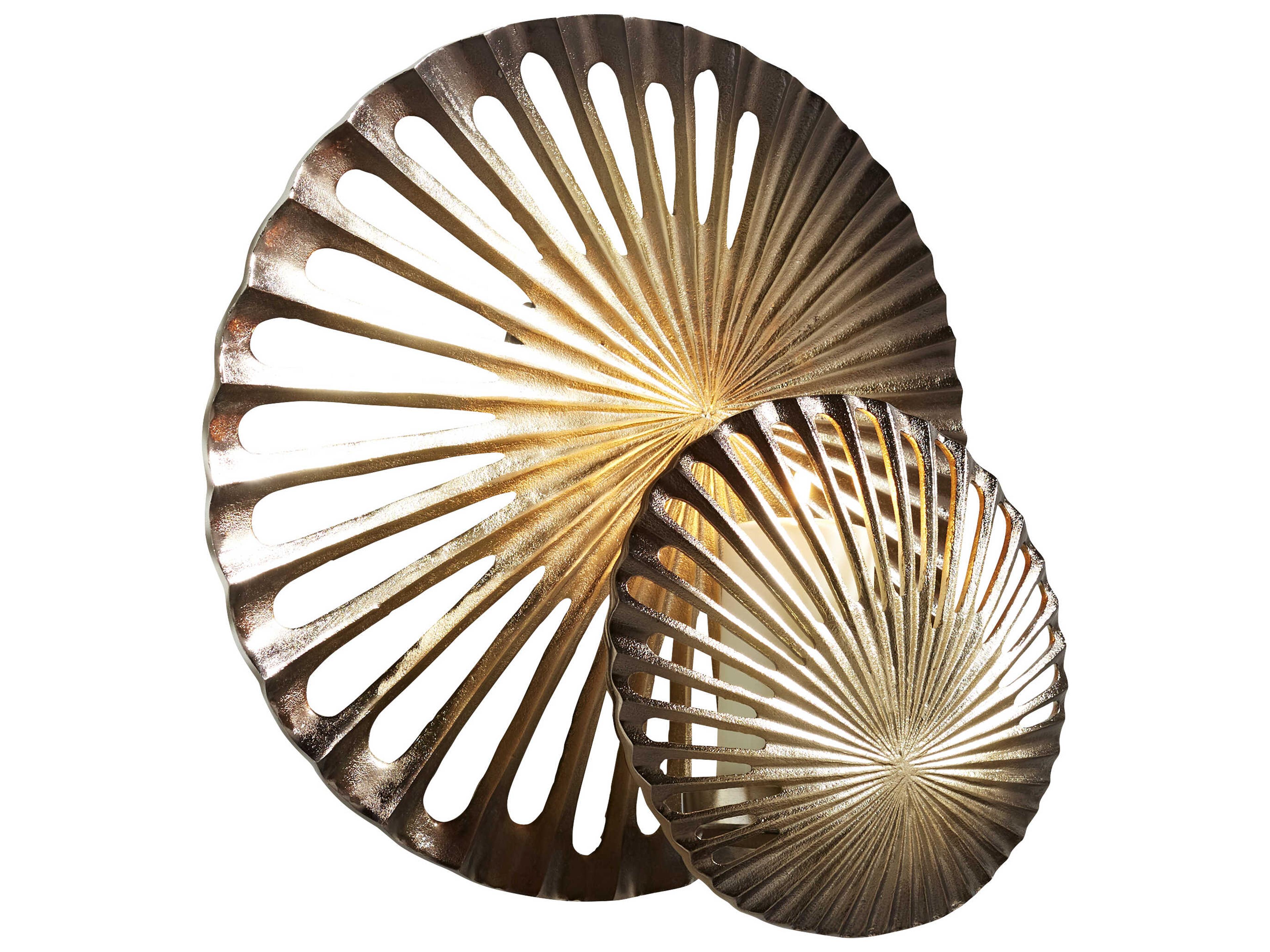 Cyan Design Spatial Antique Brass Metal Wall Art Set of 2