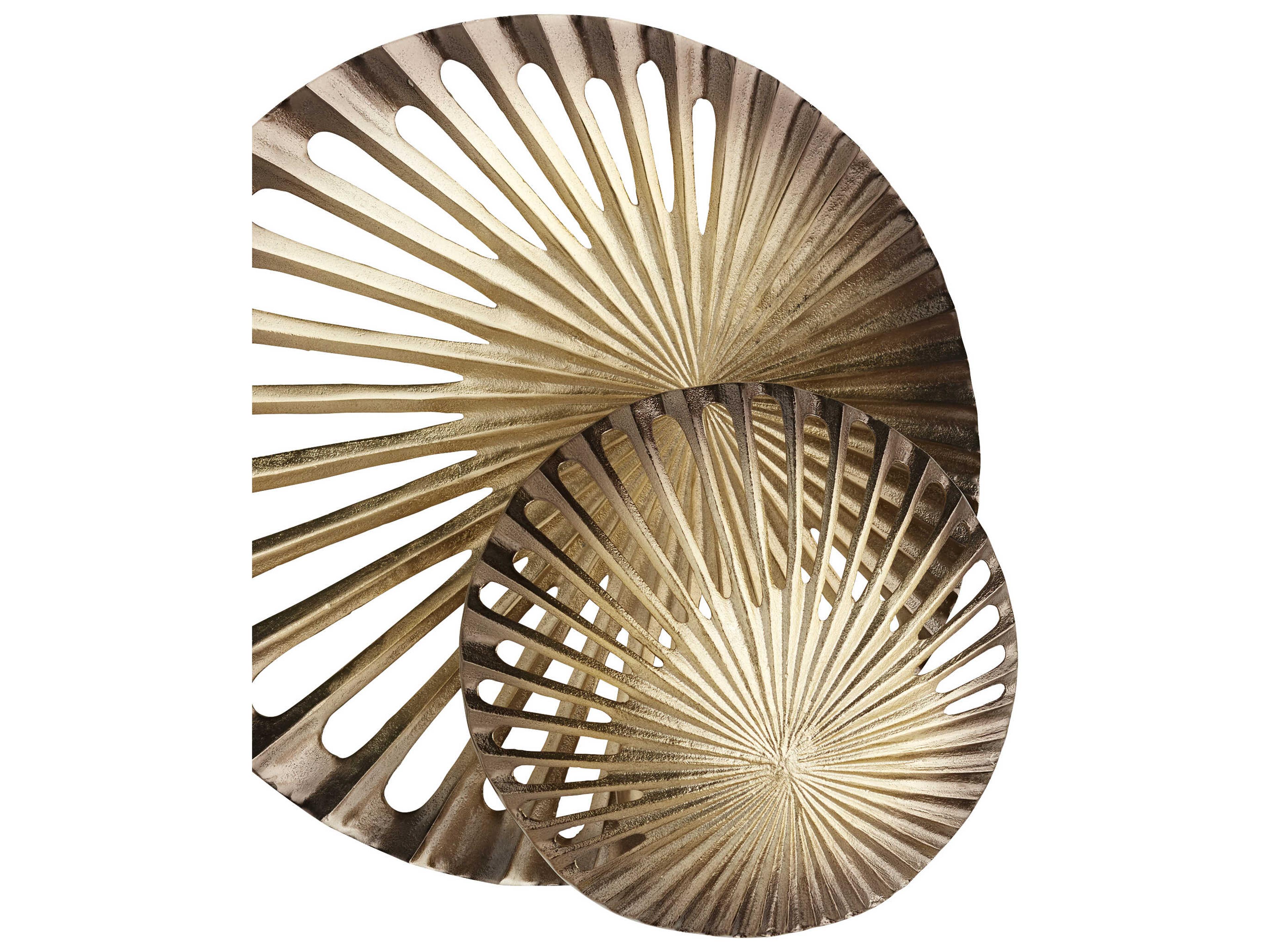 Cyan Design Spatial Antique Brass Metal Wall Art Set of 2