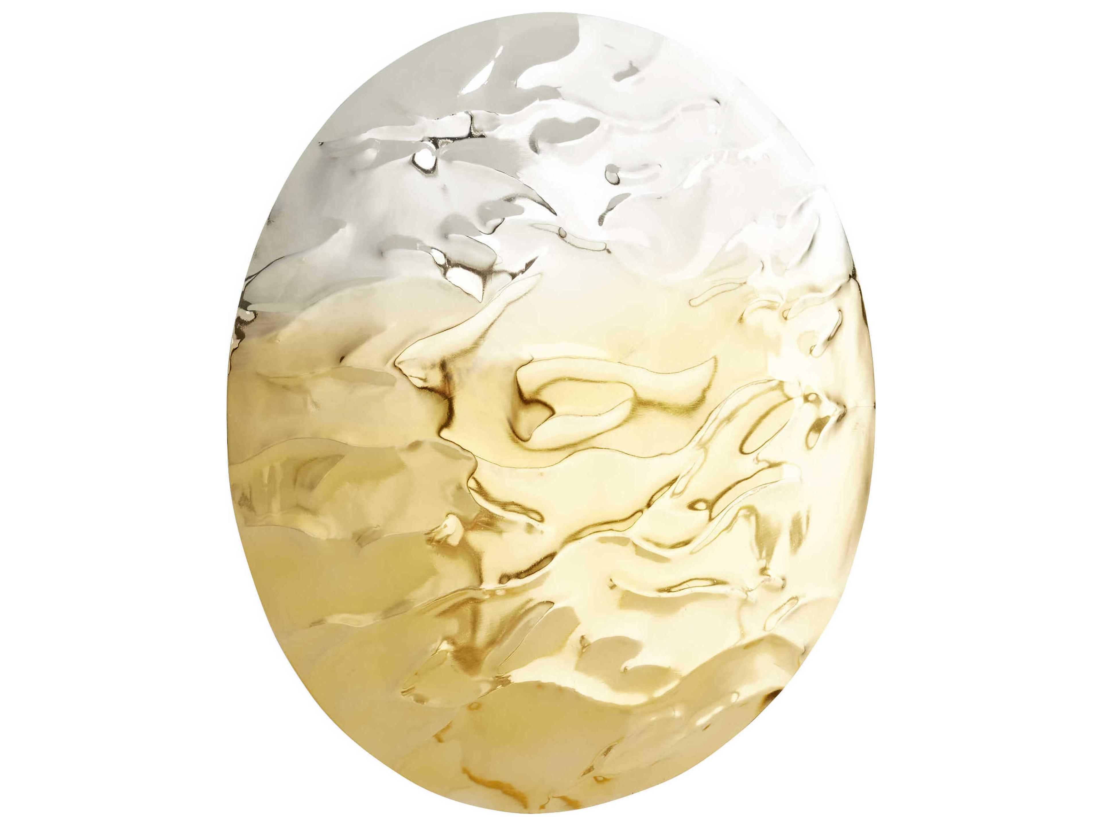 Ripple Silver / Gold 23" Metal Wall Art