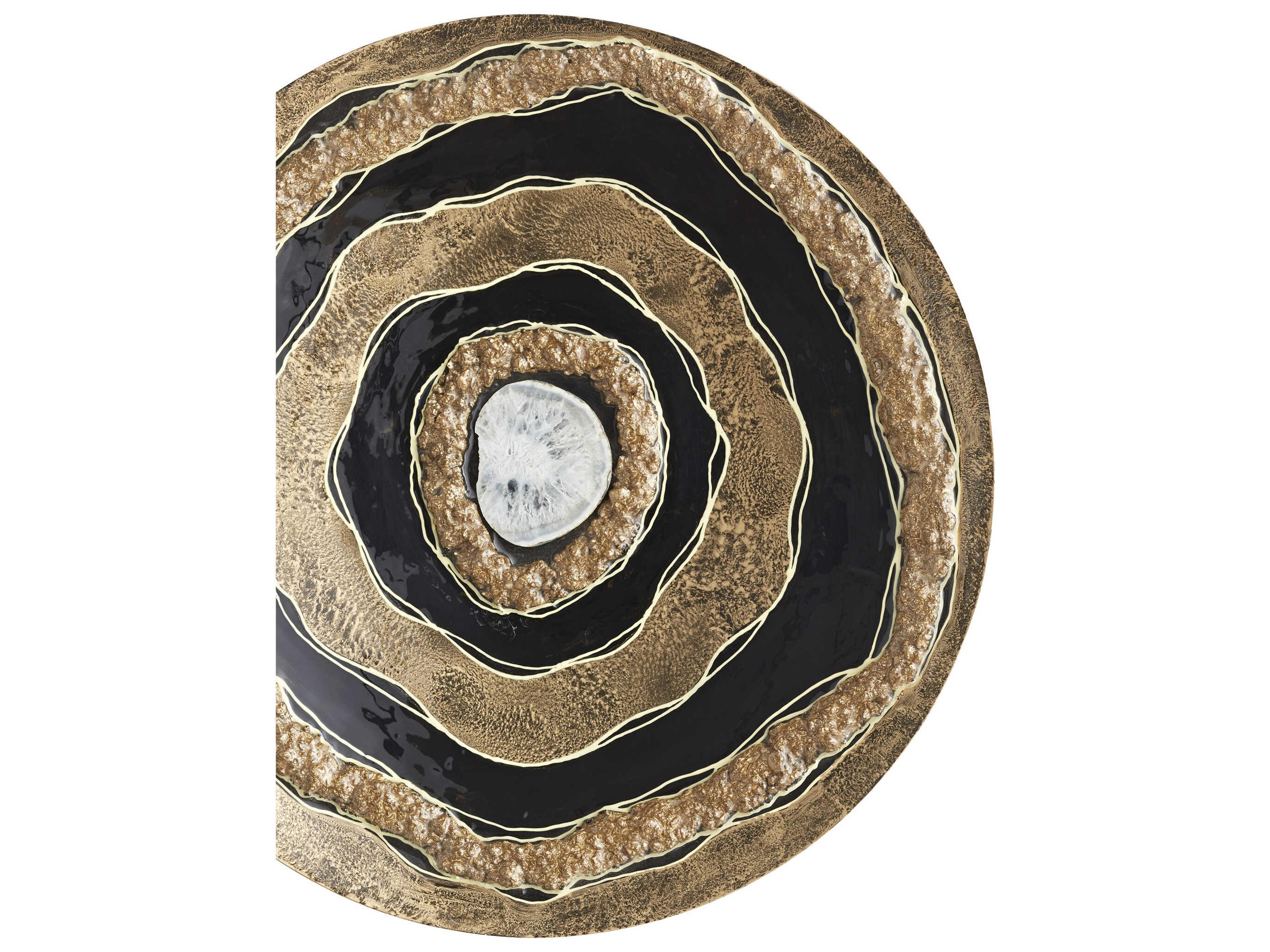 Cyan Design Skipping Rocks Gold / Black 16" Metal Wall Art