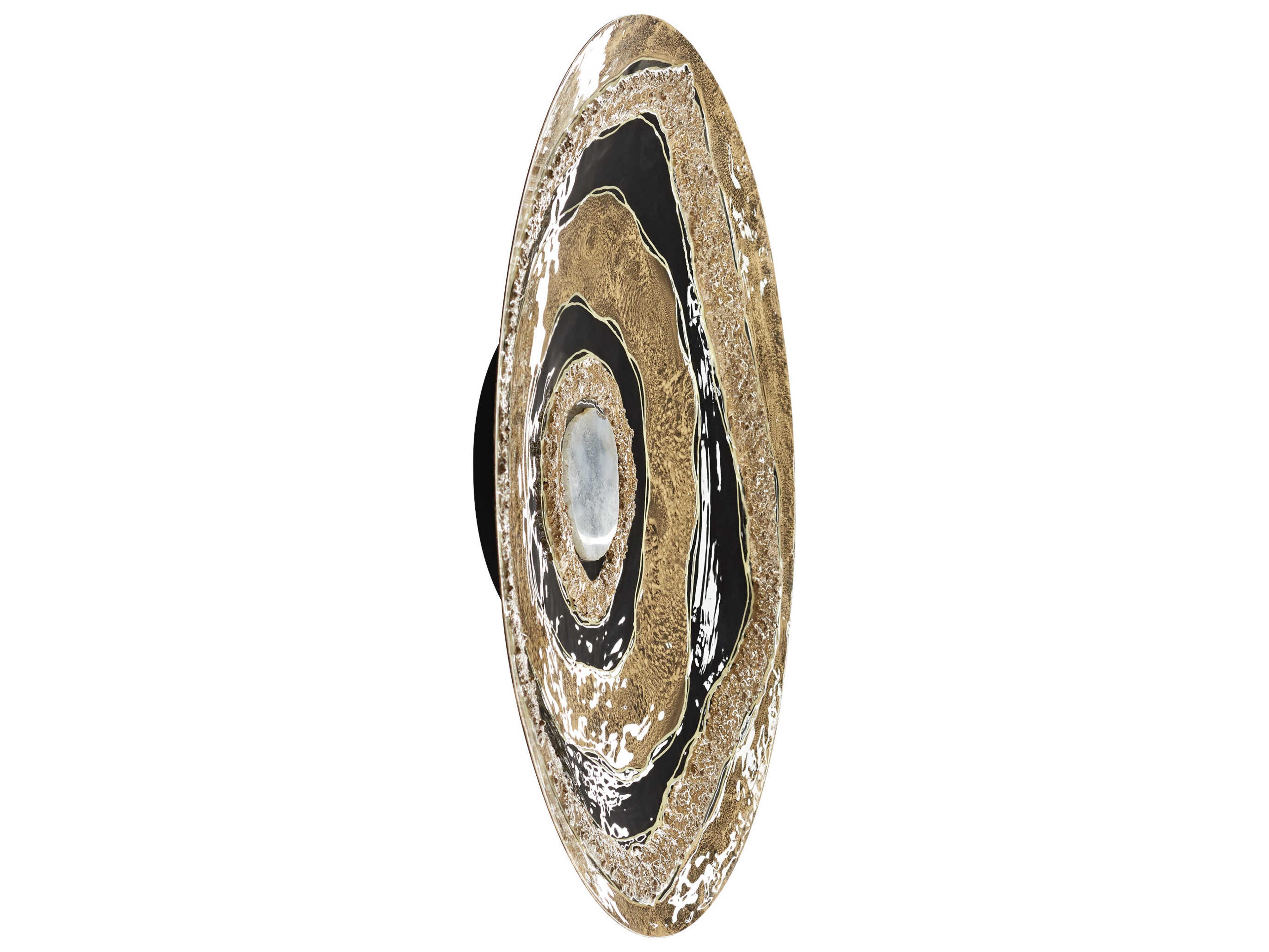 Cyan Design Skipping Rocks Gold / Black 24" Metal Wall Art