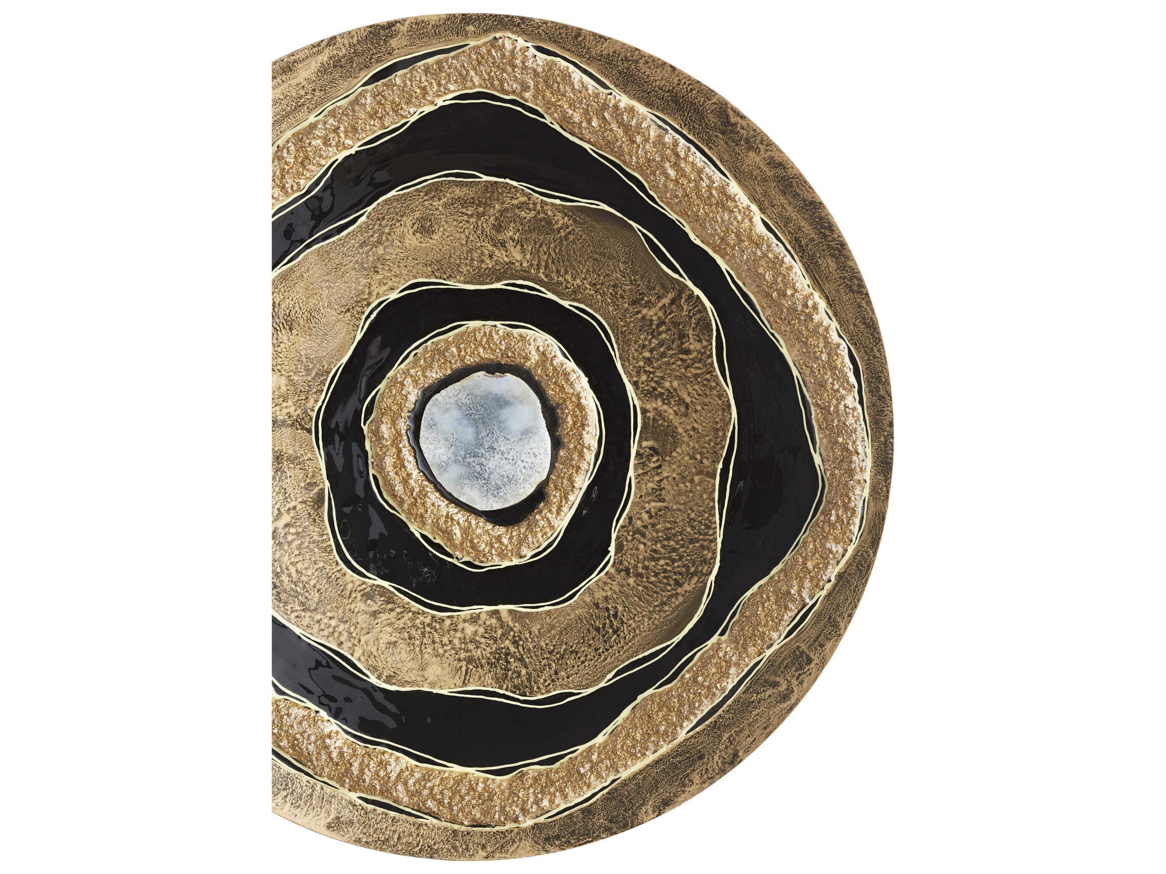 Cyan Design Skipping Rocks Gold / Black 24" Metal Wall Art