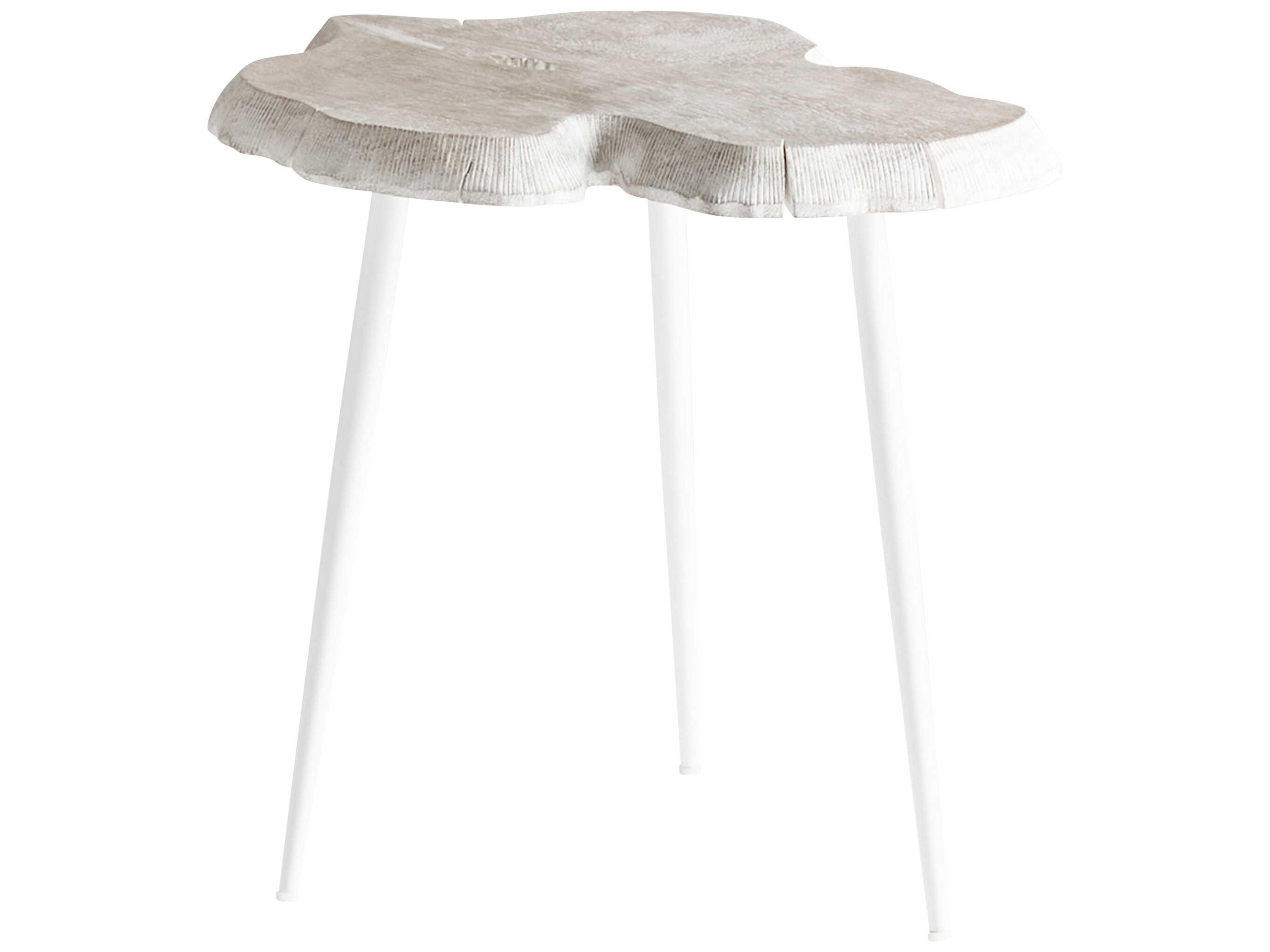 Cyan Design Wood Whitewash End Table