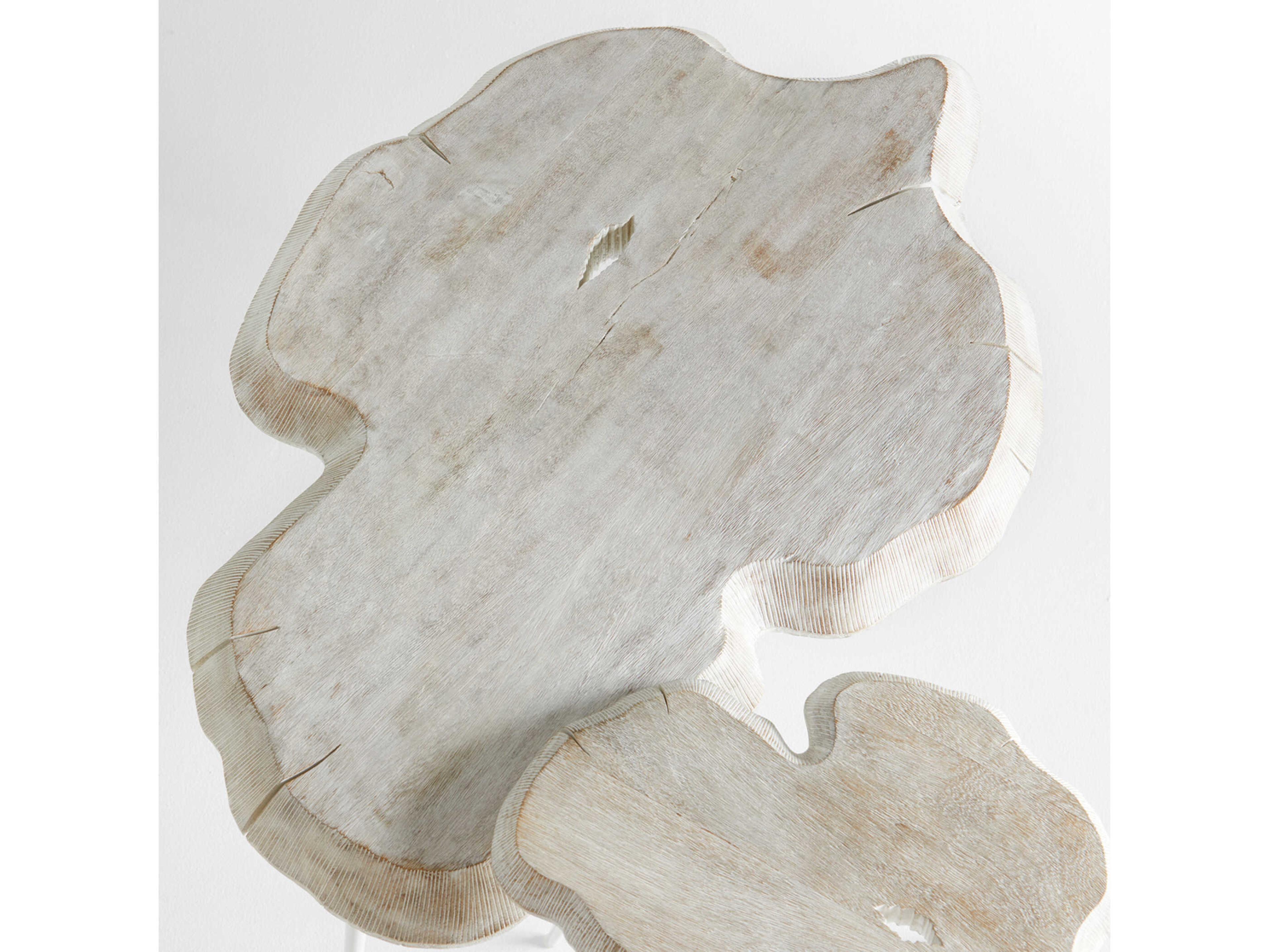 Cyan Design Wood Whitewash End Table