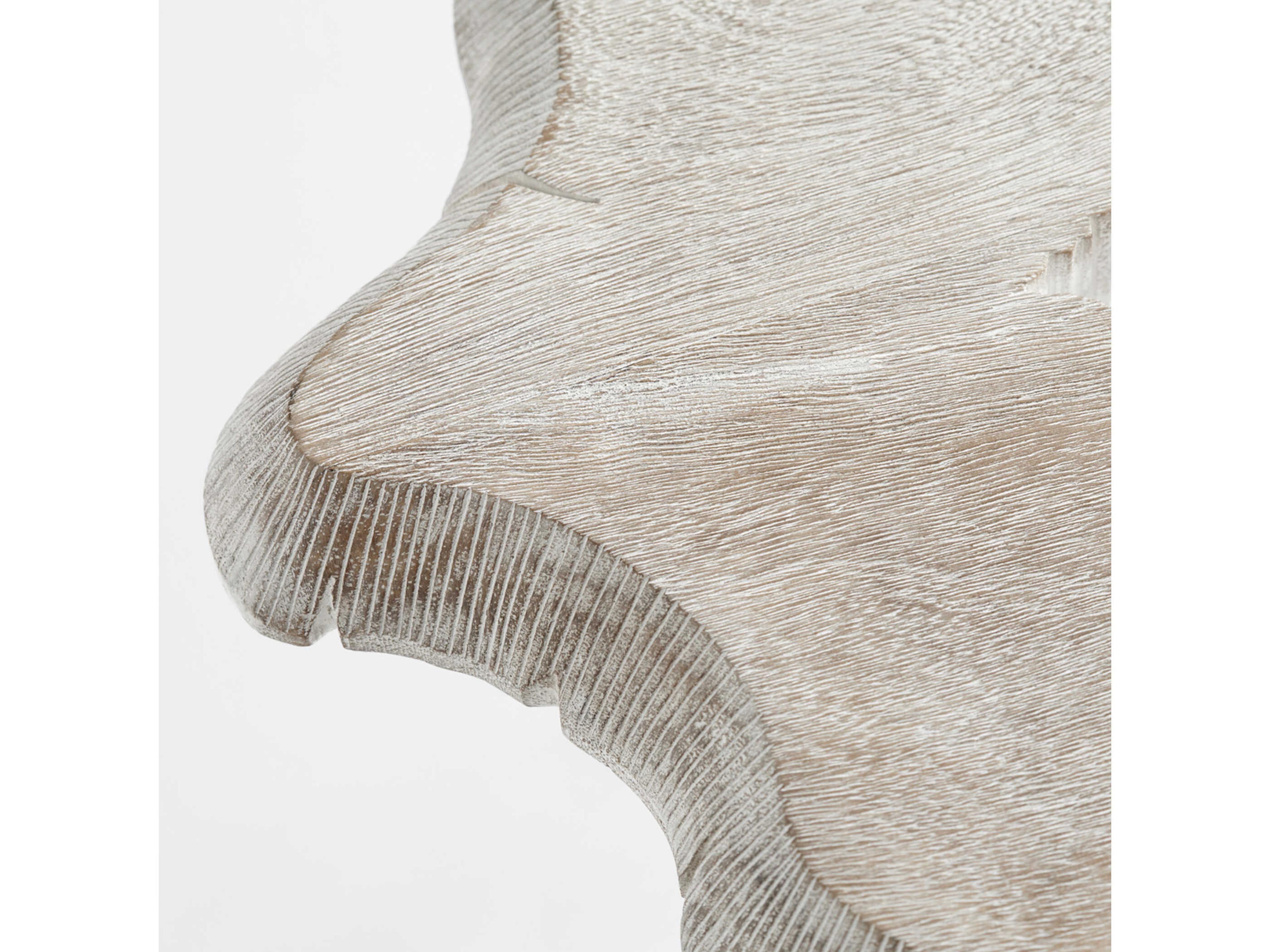 Cyan Design Wood Whitewash End Table