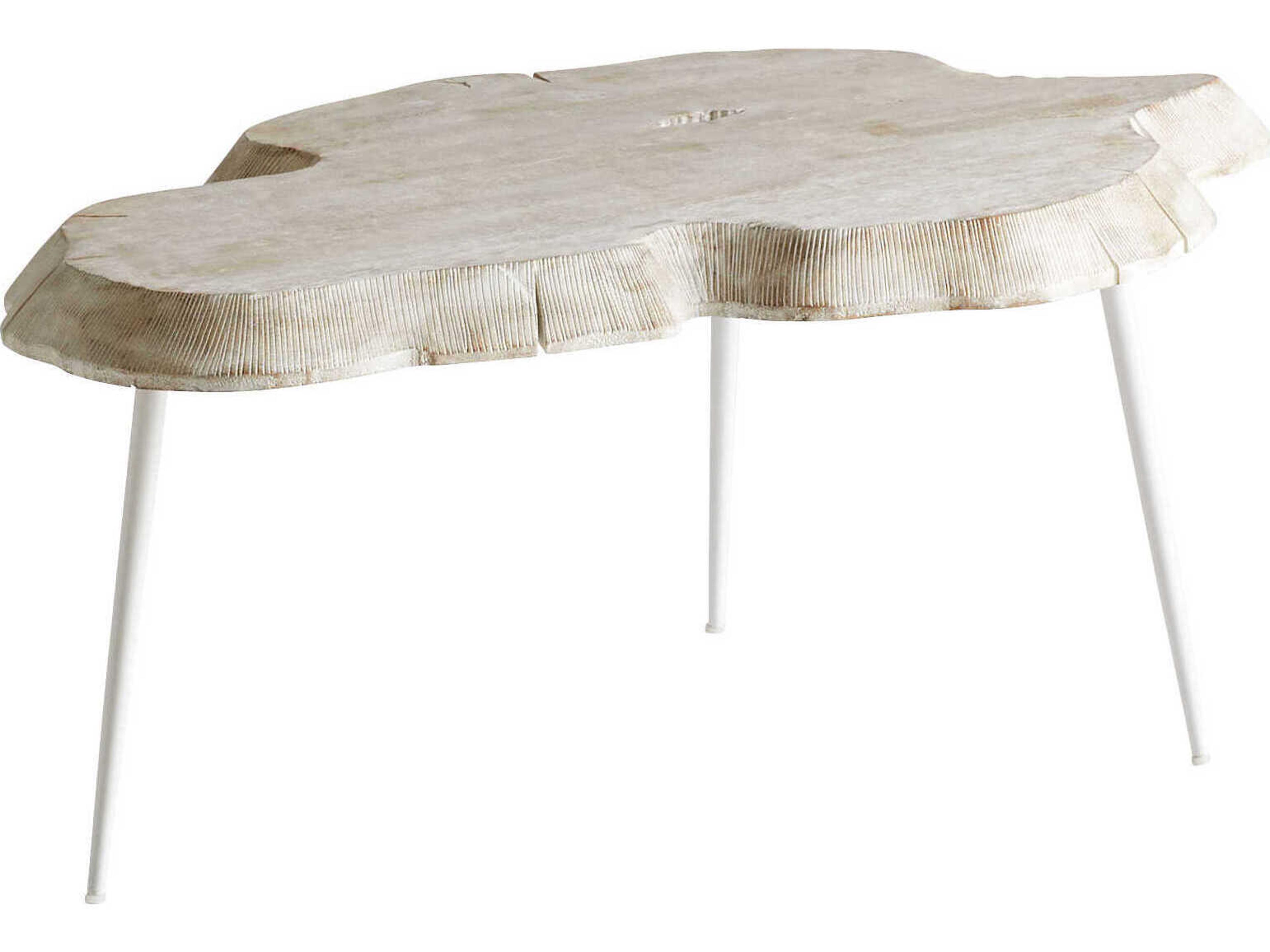Wood Whitewash Coffee Table