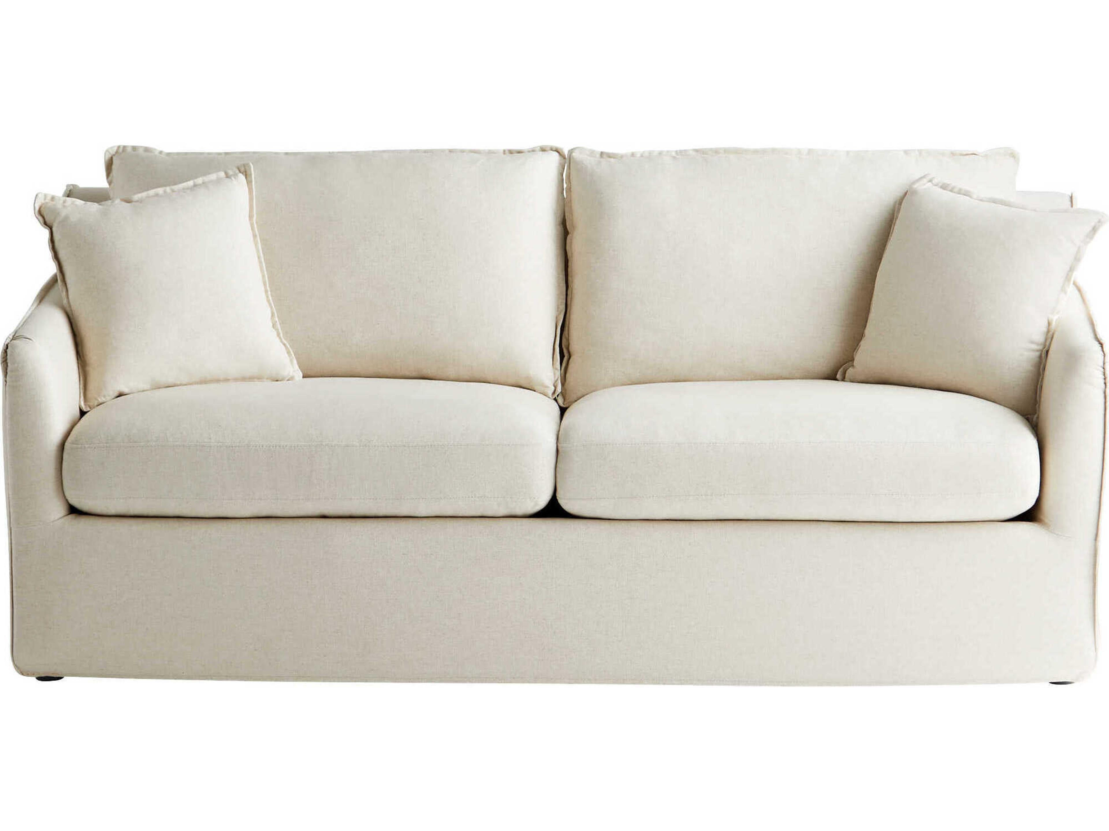 White Cream Upholstered Sofa
