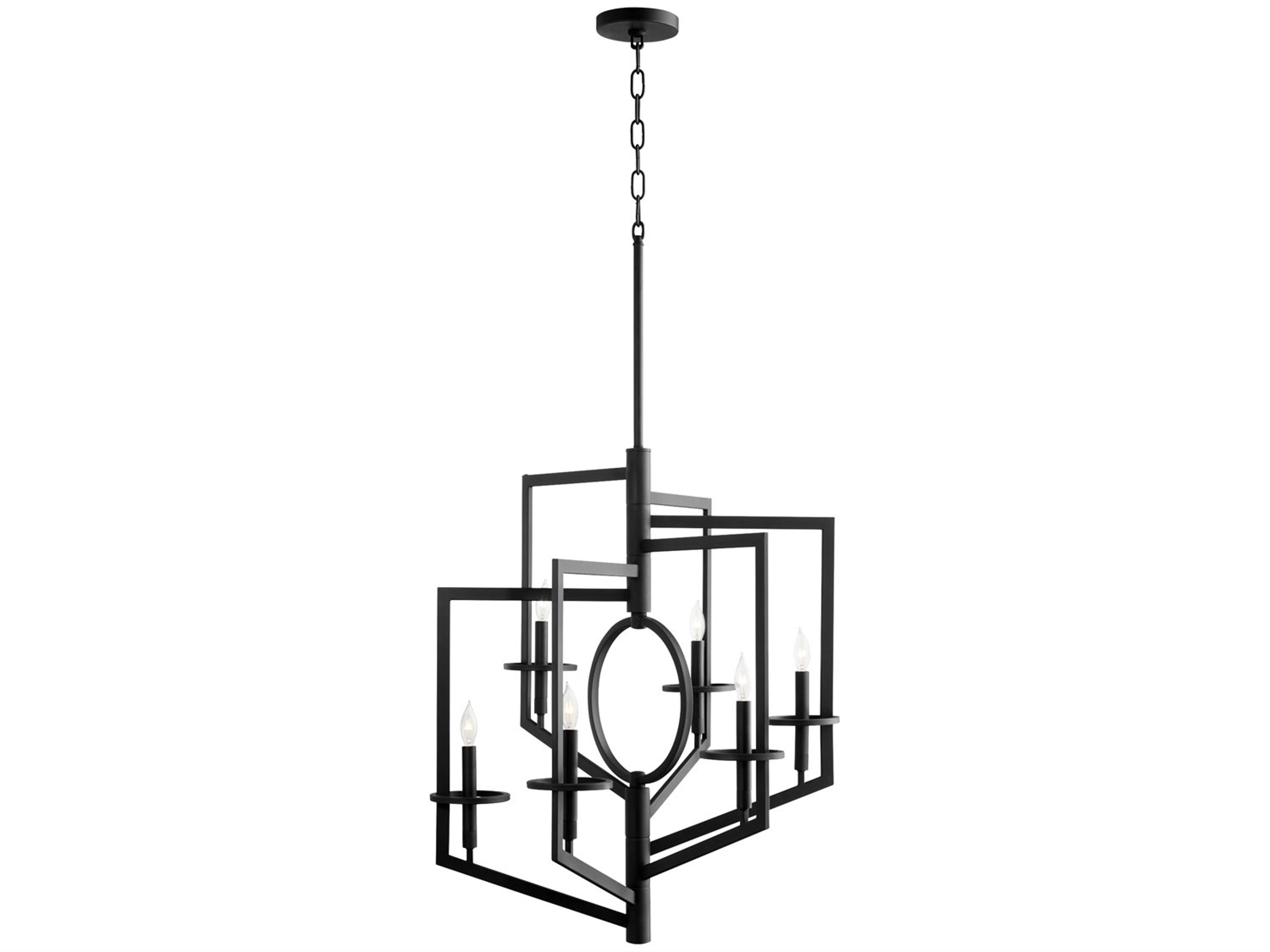6-Light Noir Black Candelabra Chandelier