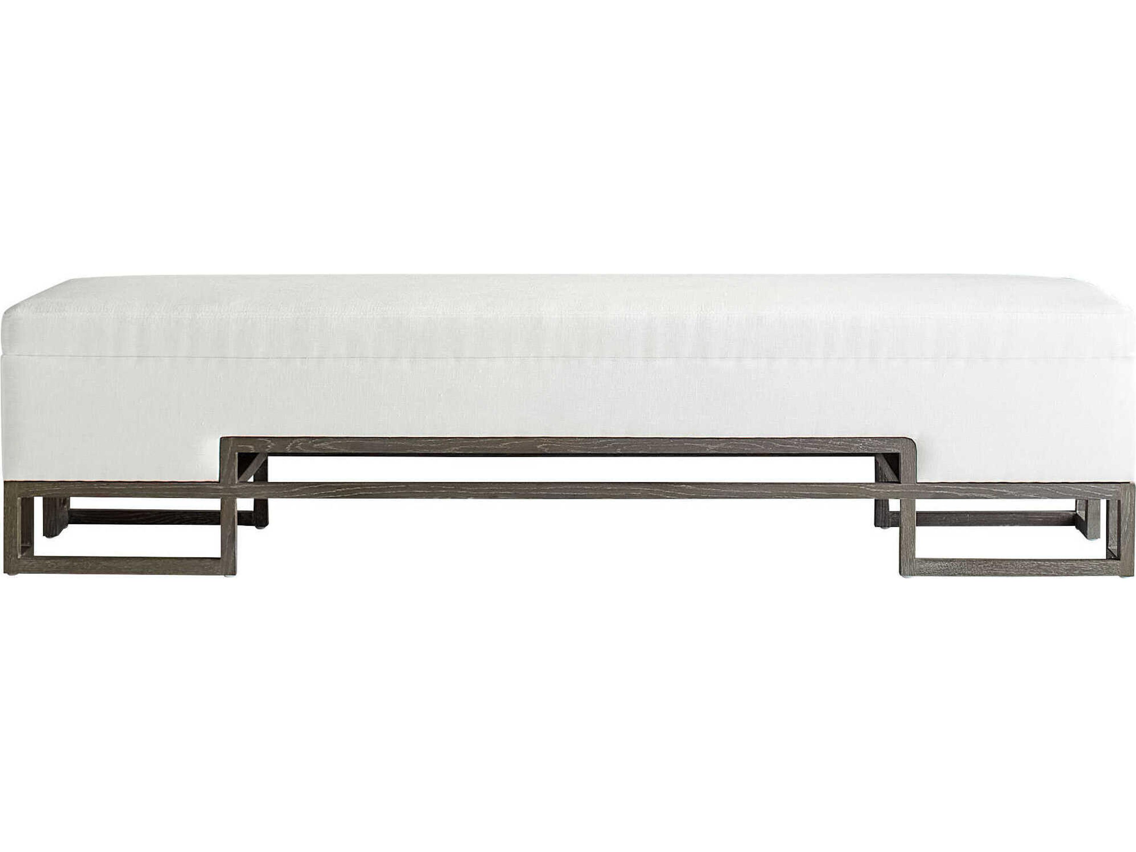 Cyan Design Vanora White Cerused Dark Brown Upholstered Accent Bench