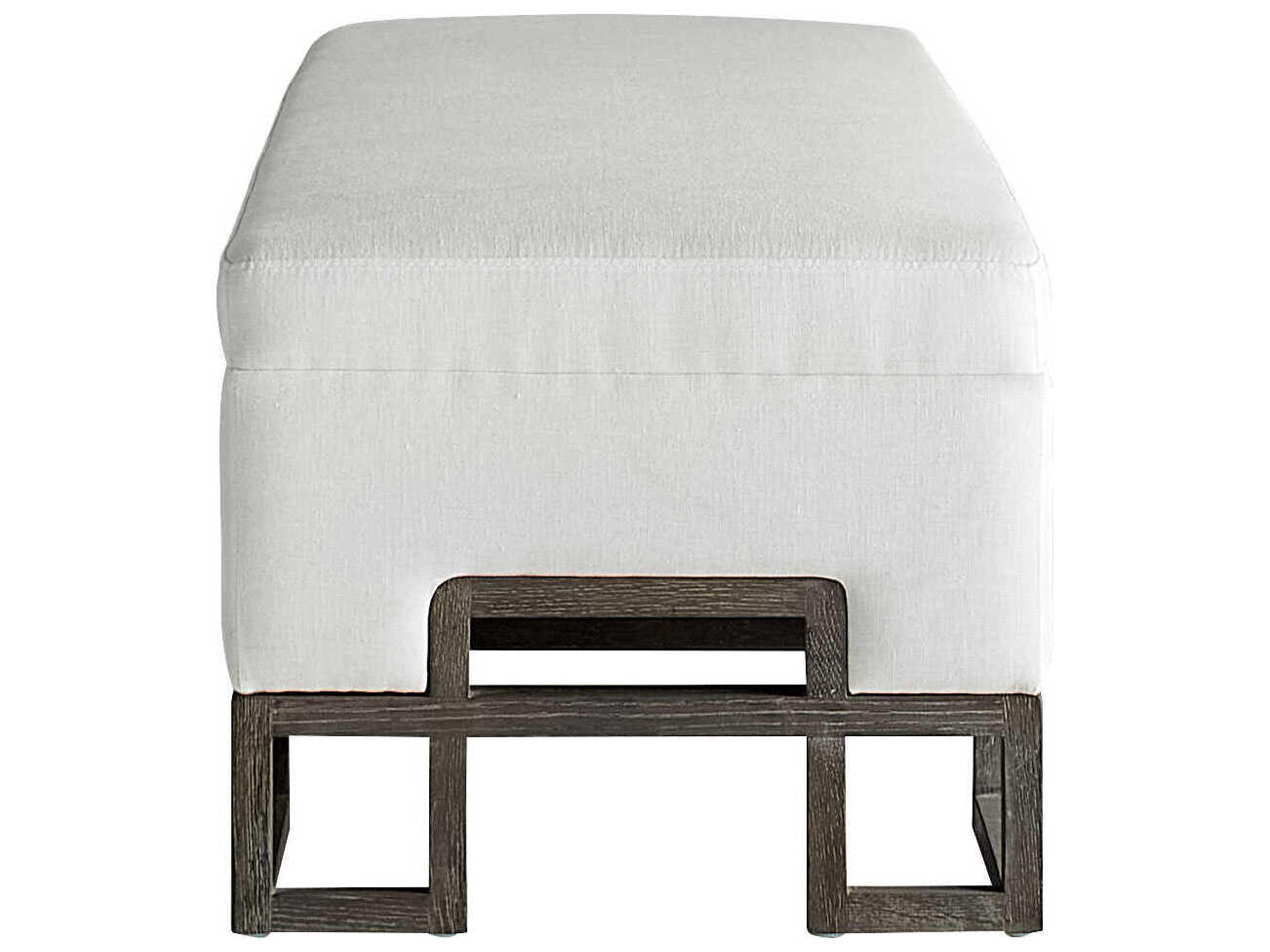 Cyan Design Vanora White Cerused Dark Brown Upholstered Accent Bench