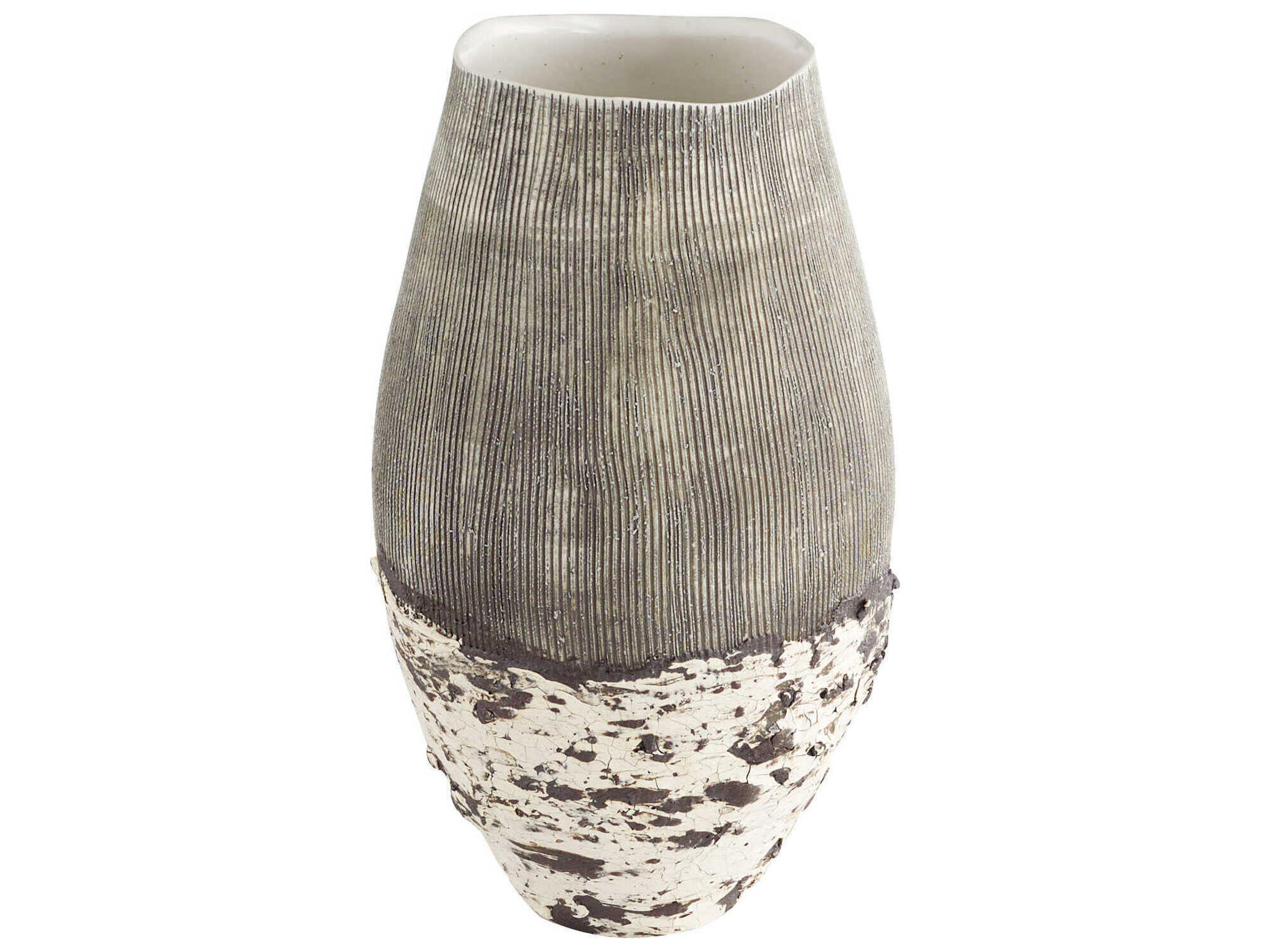 Off White Brown Calypso Vase