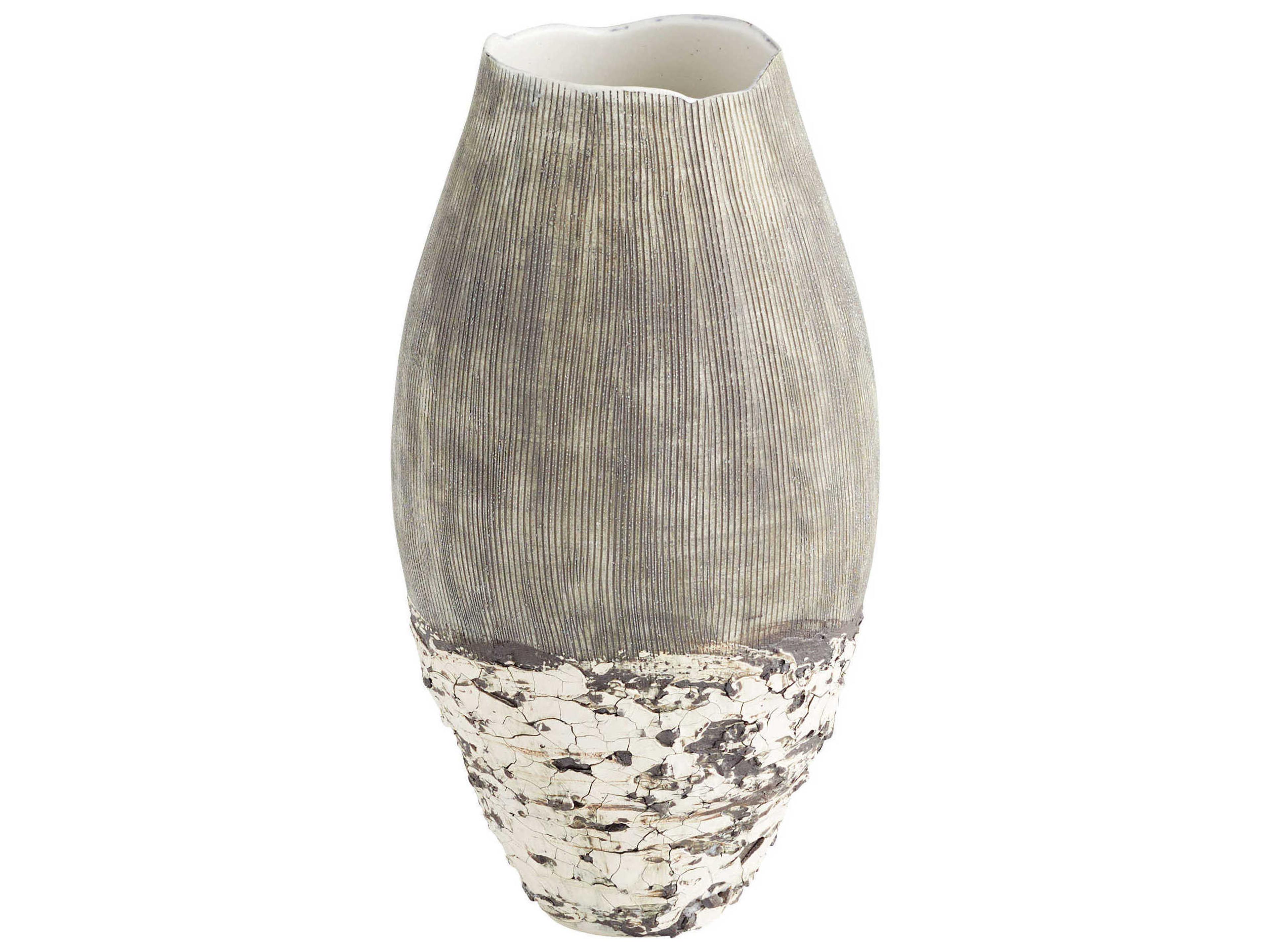 Off White Brown Calypso Vase