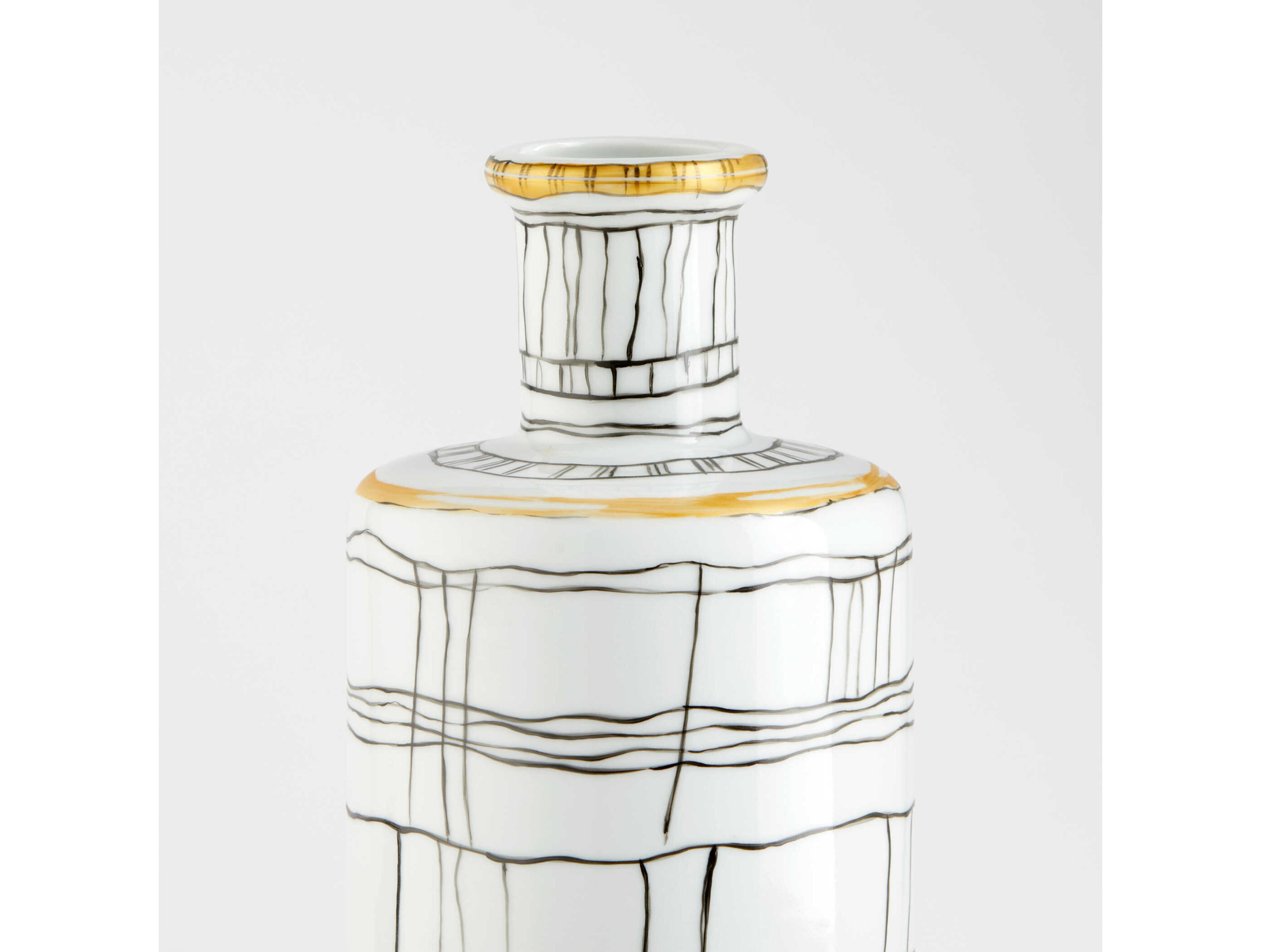 Cyan Design Black White Lindus Vase