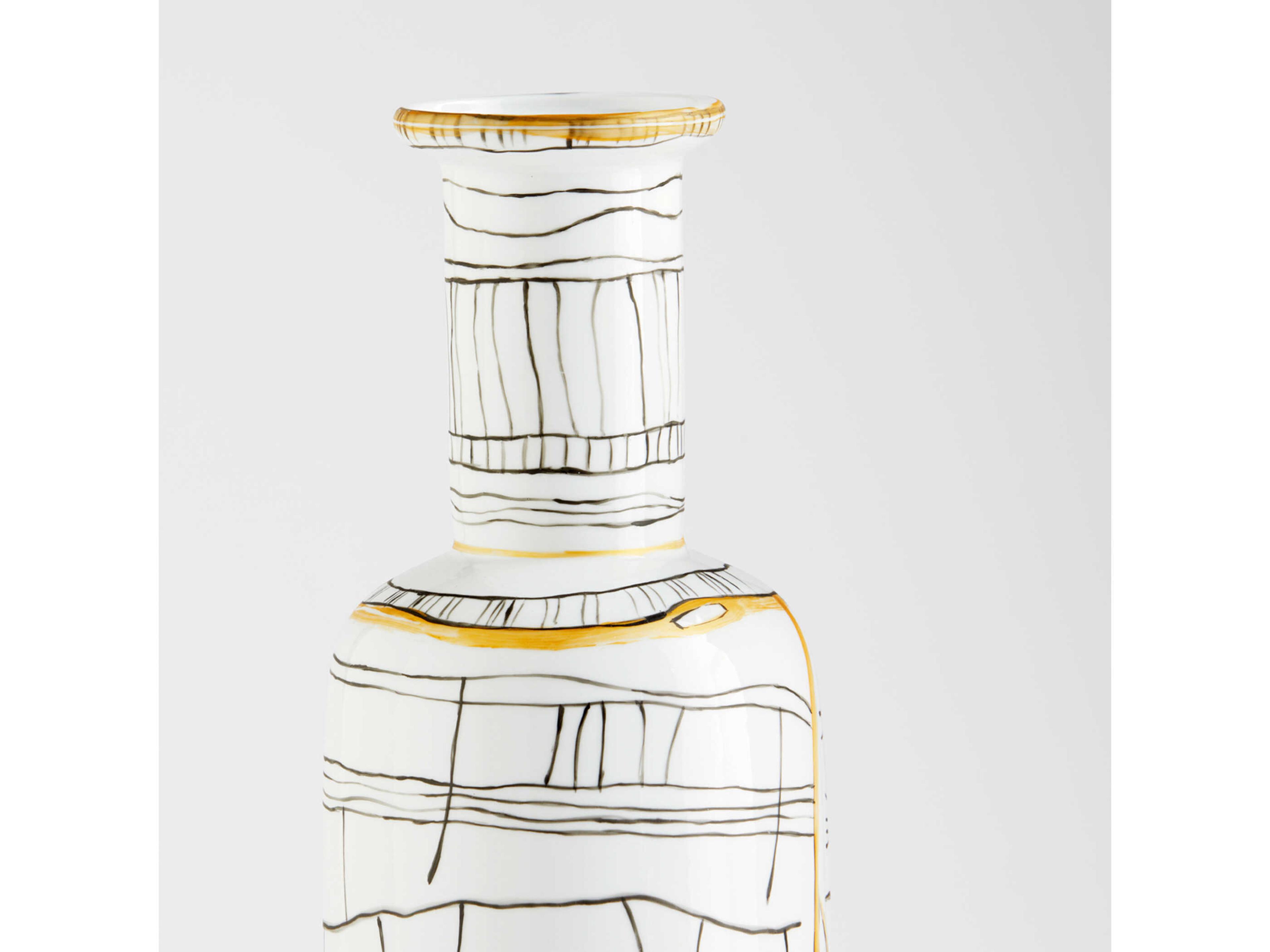 Cyan Design Black White Lindus Vase