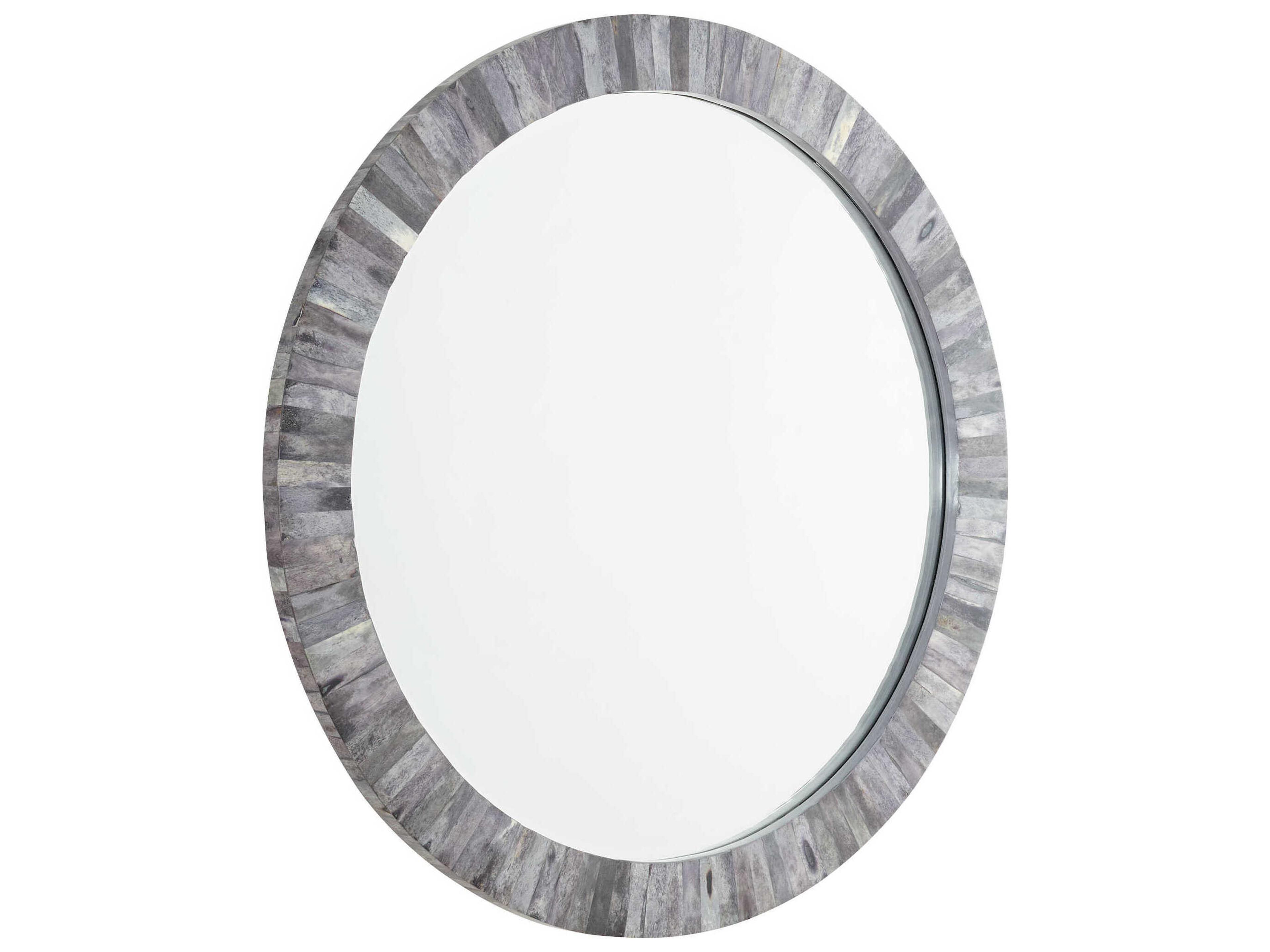Nautilus Grey Round Wall Mirror