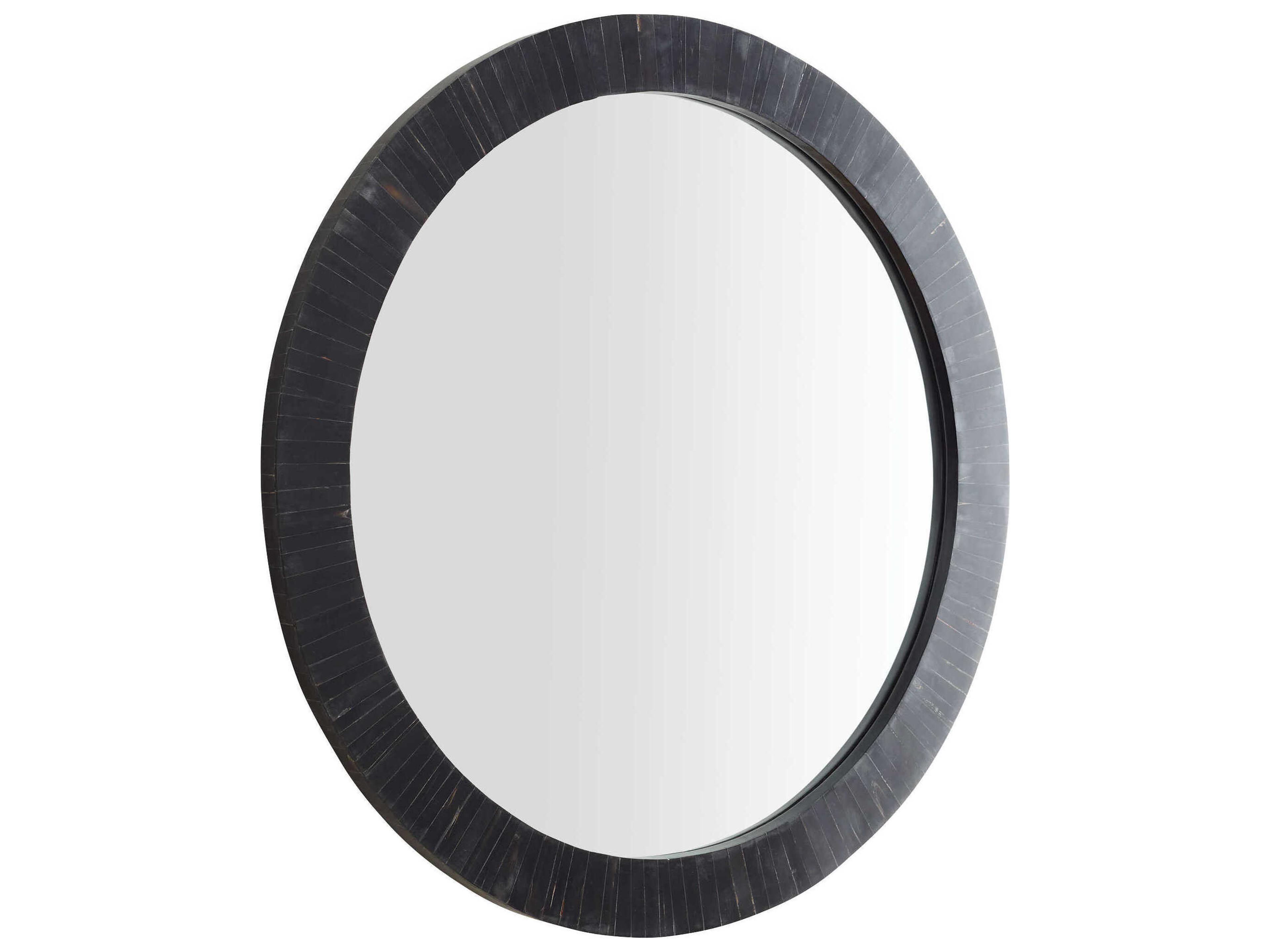 Nautilus Black Round Wall Mirror