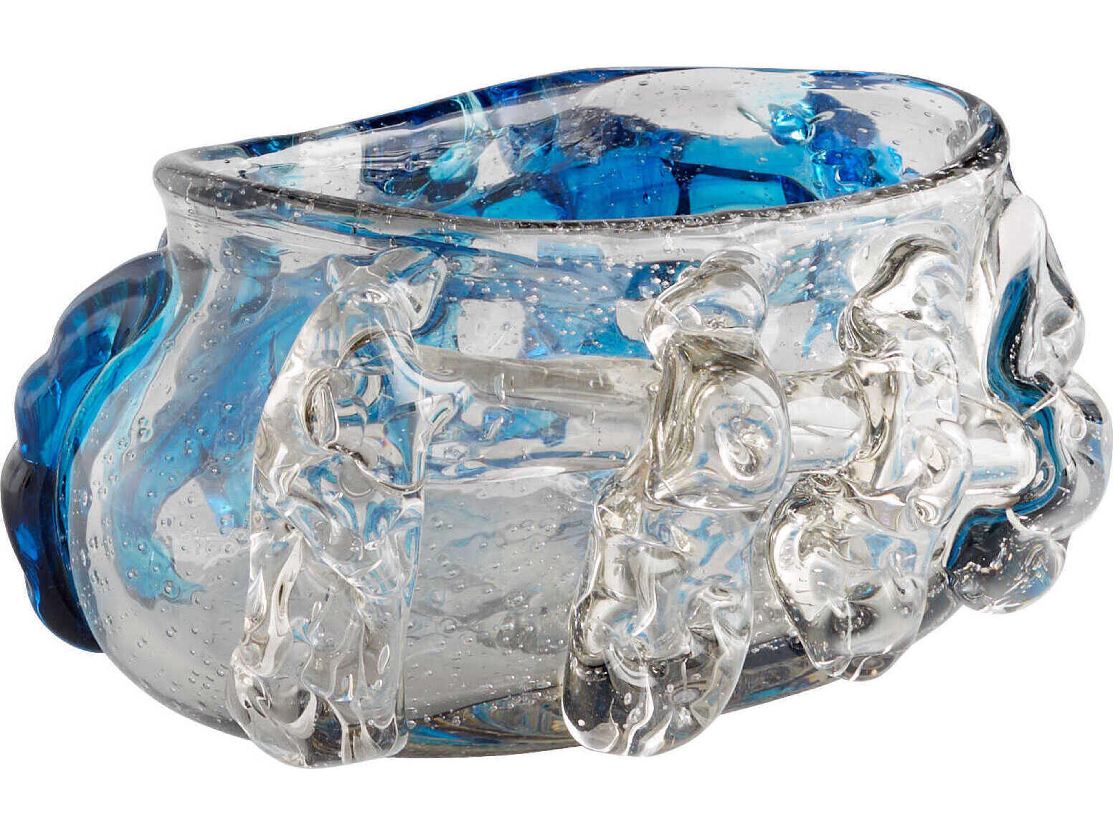 Clear Cobalt Arethusa Decorative Bowl