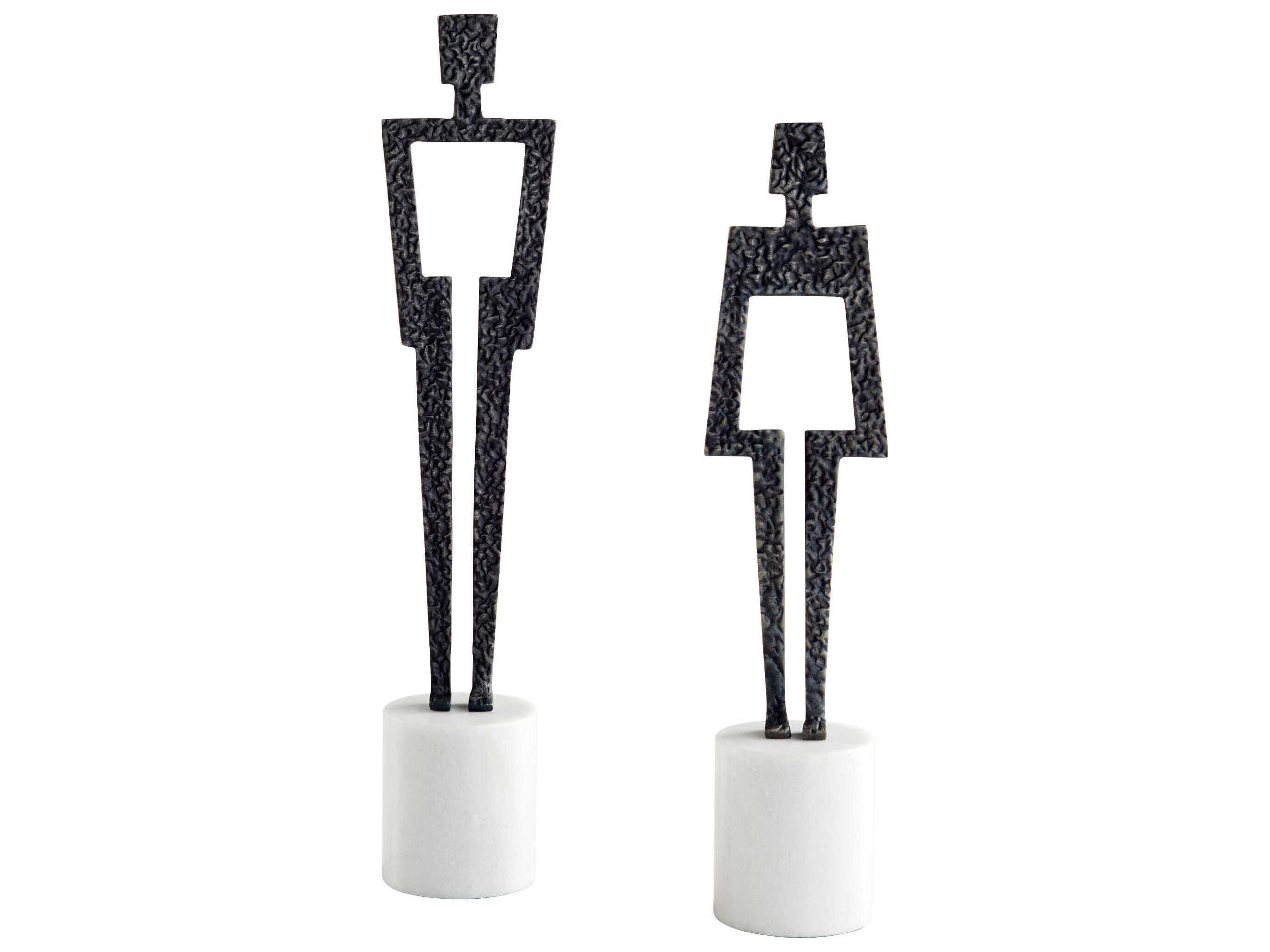 Cyan Design Black White Benedict Sculpture