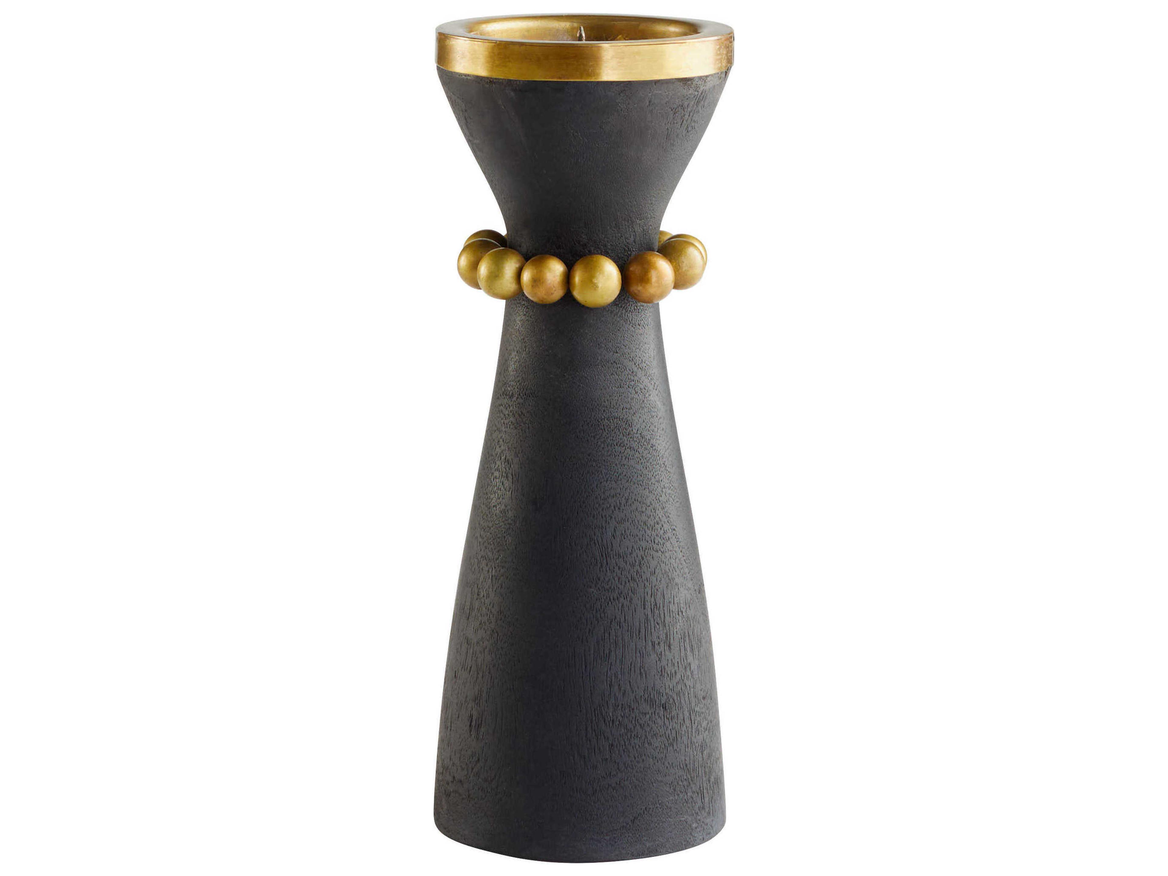 Cyan Design Antique Brass Black Parvati Candleholder