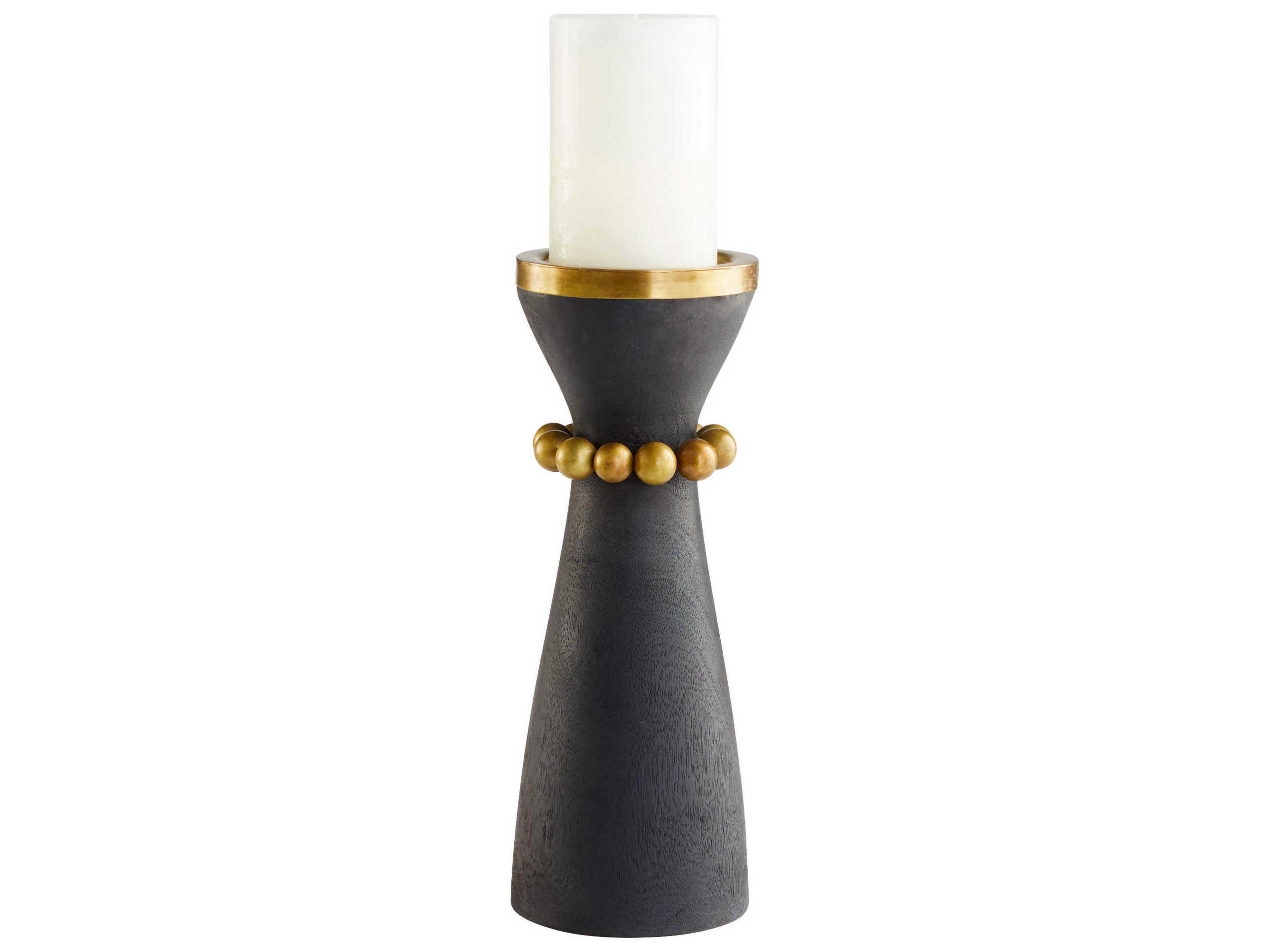 Cyan Design Antique Brass Black Parvati Candleholder